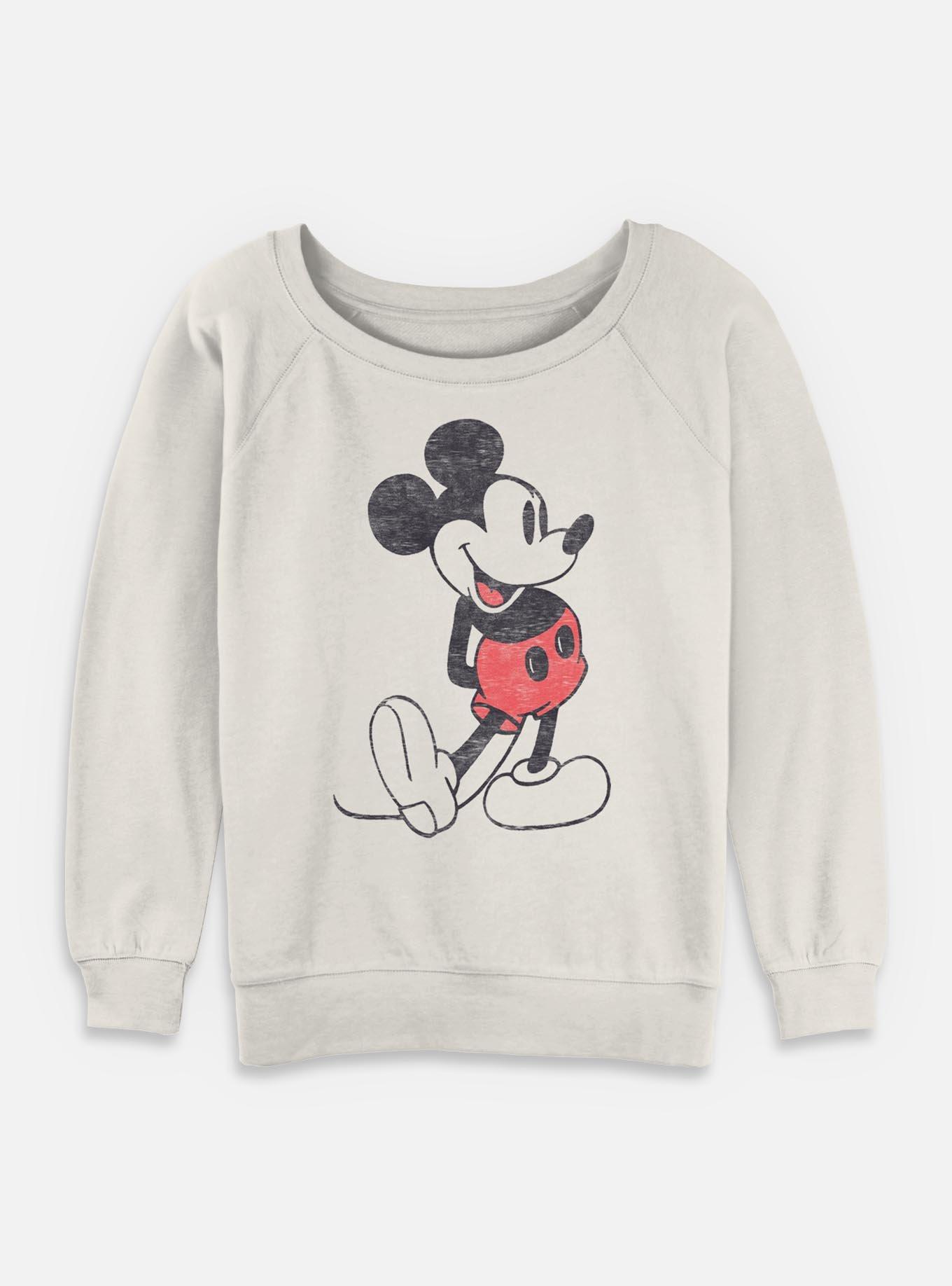 Disney Mickey Mouse Vintage Classic Girls Slouchy Sweatshirt, , hi-res