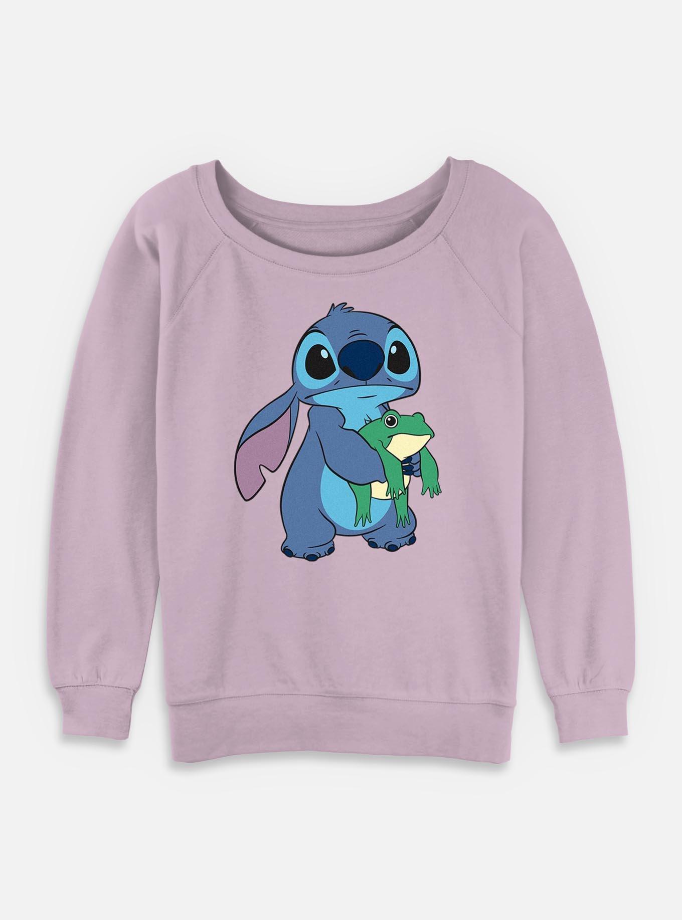 Disney Lilo & Stitch With Froggie Girls Slouchy Sweatshirt, , hi-res