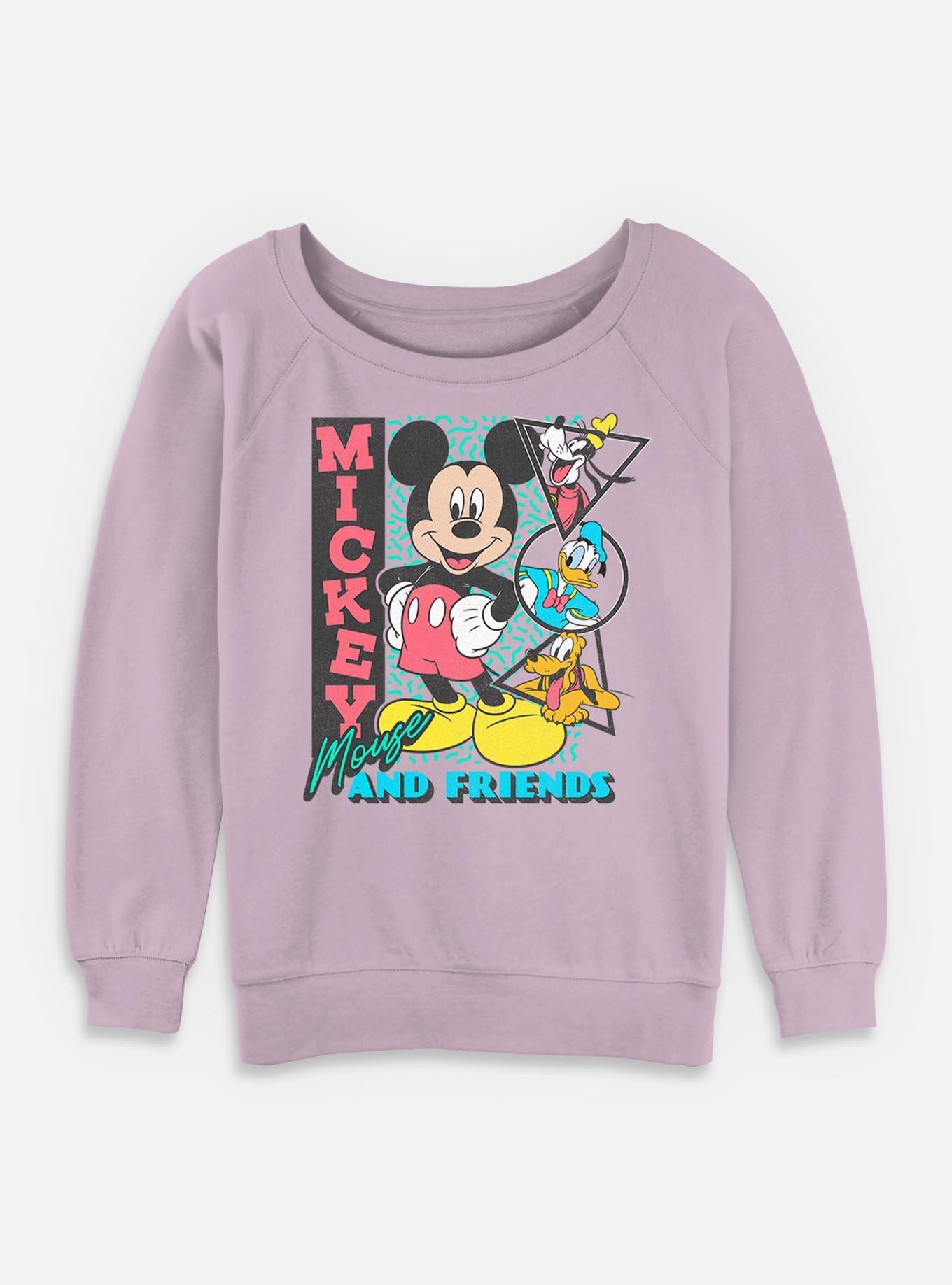 Disney Mickey Mouse And Friends Retro Girls Slouchy Sweatshirt, , hi-res