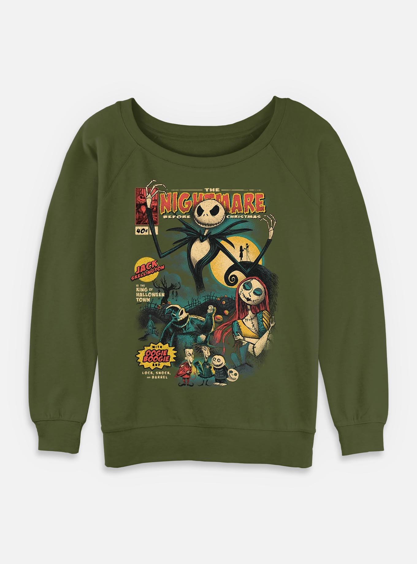 Disney The Nightmare Before Christmas Comic Cover Girls Slouchy Sweatshirt