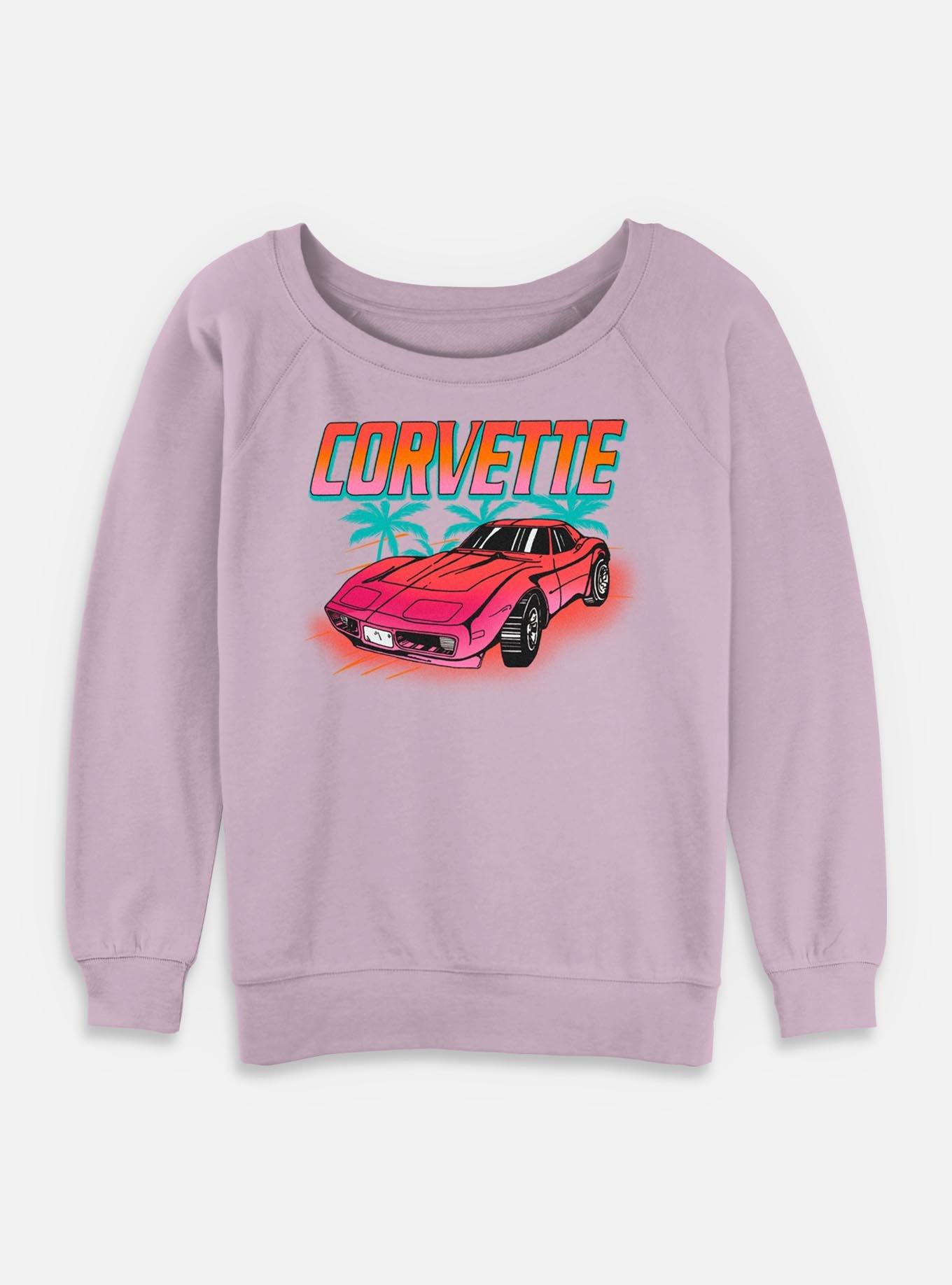 General Motors Palms Corvette Girls Slouchy Sweatshirt, , hi-res