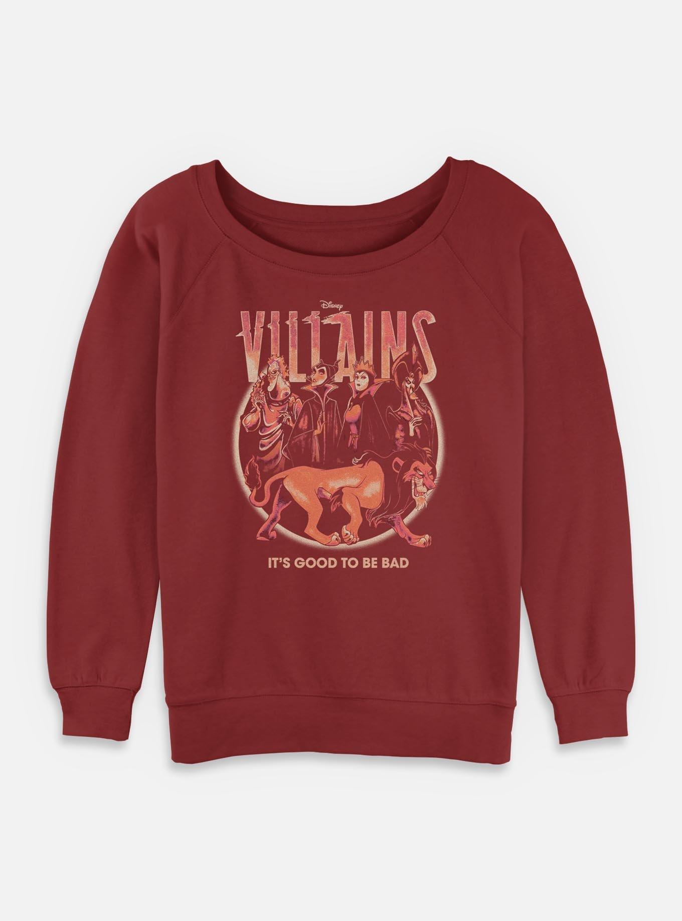Disney Villains Gang Girls Slouchy Sweatshirt, SCARLET, hi-res