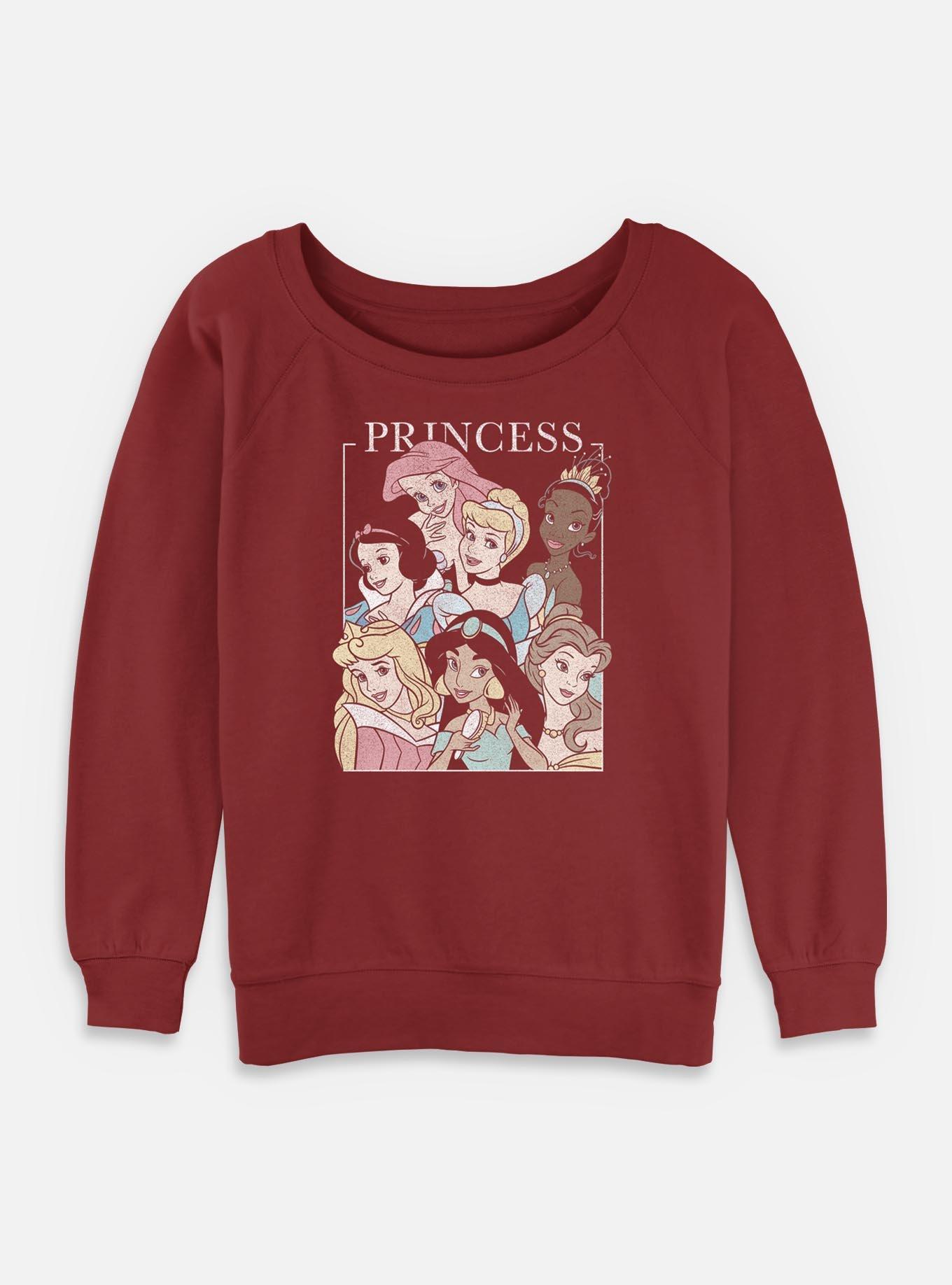 Disney Princesses Cover Story Girls Slouchy Sweatshirt, , hi-res