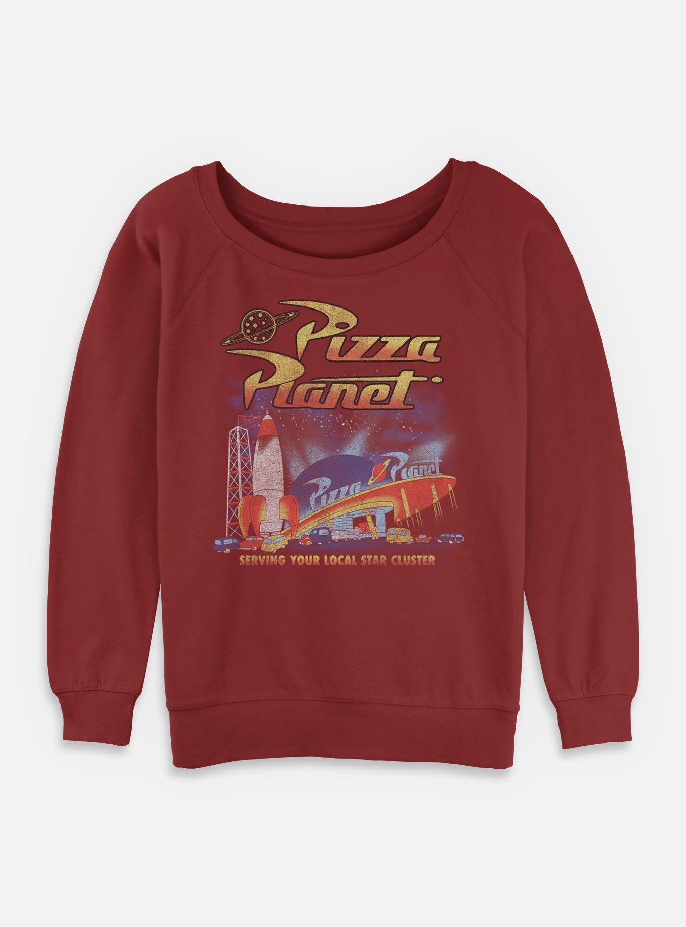 Disney Pixar Toy Story Pizza Planet Girls Slouchy Sweatshirt, , hi-res