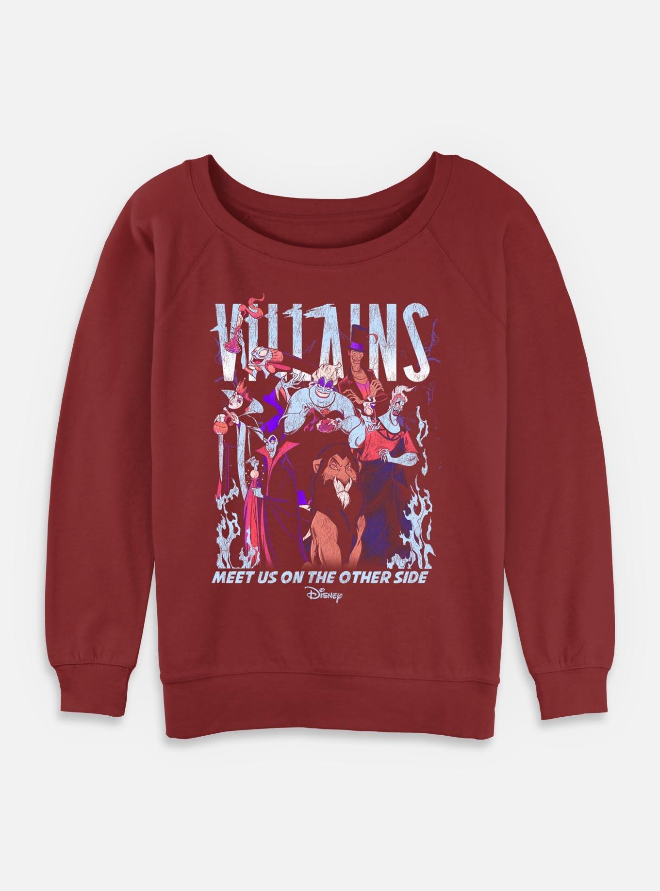 Disney Villains Meet Us Girls Slouchy Sweatshirt, SCARLET, hi-res