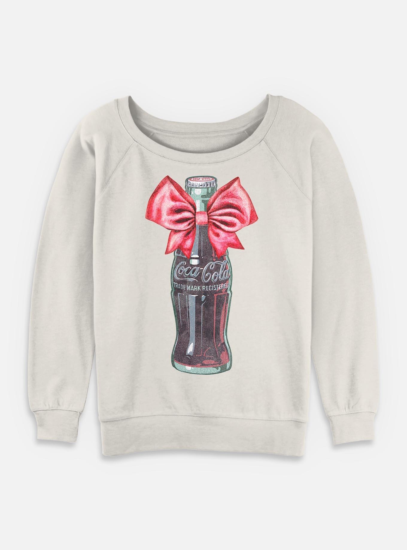 Coca-Cola Classic Bow Girls Slouchy Sweatshirt