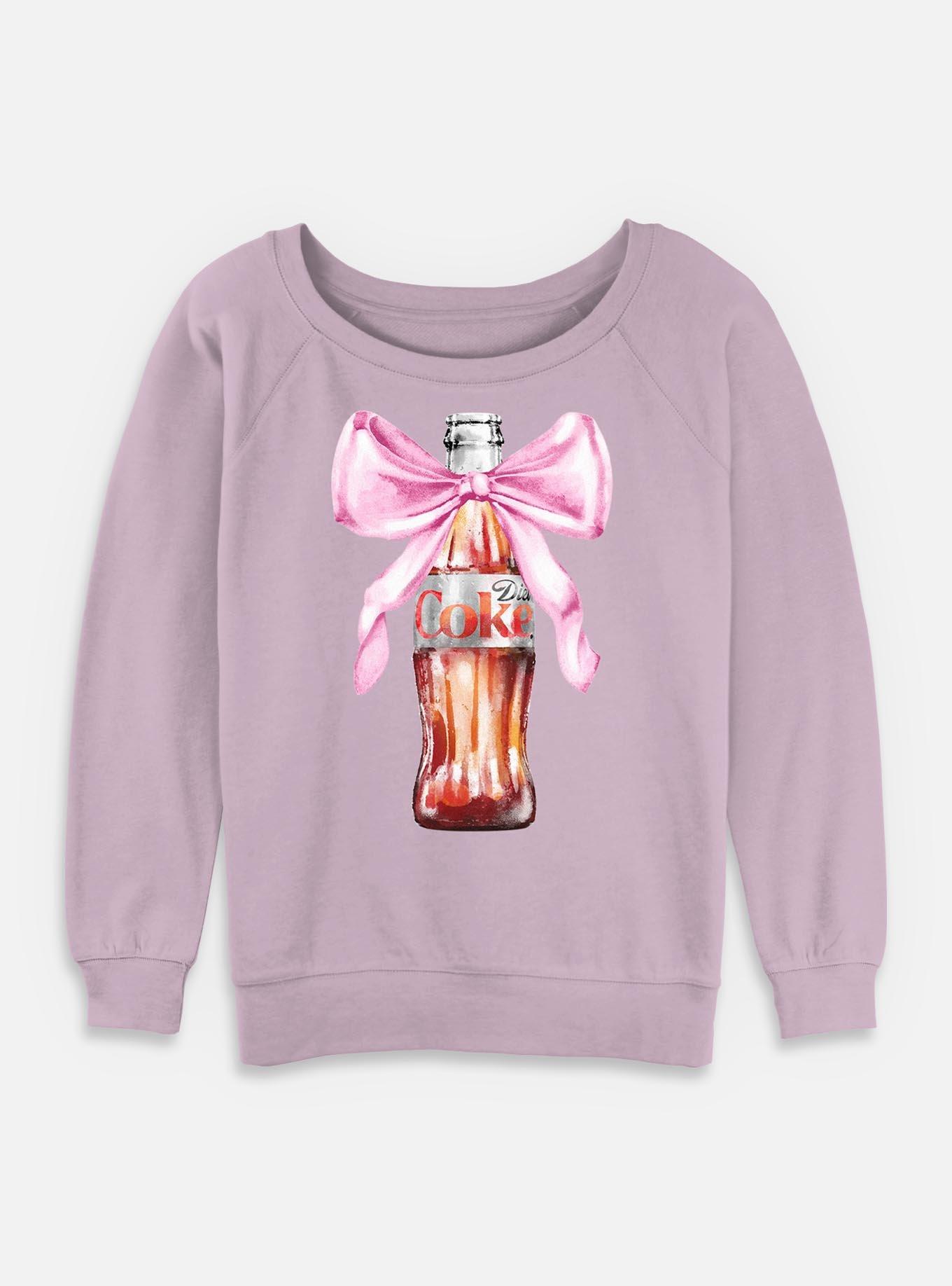 Coca-Cola Diet Coke Bow Bottle Girls Slouchy Sweatshirt