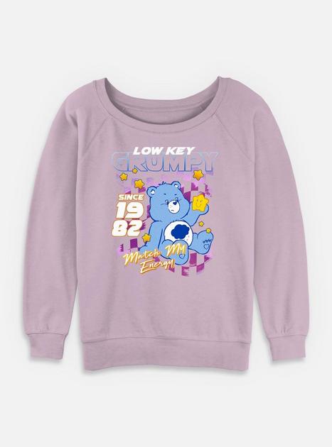Care Bears Grumpy Racer Girls Slouchy Sweatshirt - PURPLE | Hot Topic