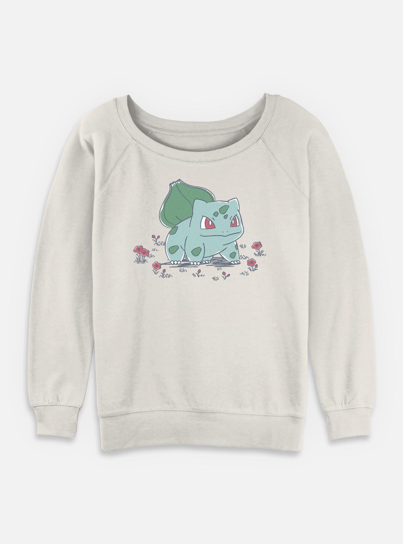 Pokemon Bulbasaur Flowers Girls Slouchy Sweatshirt