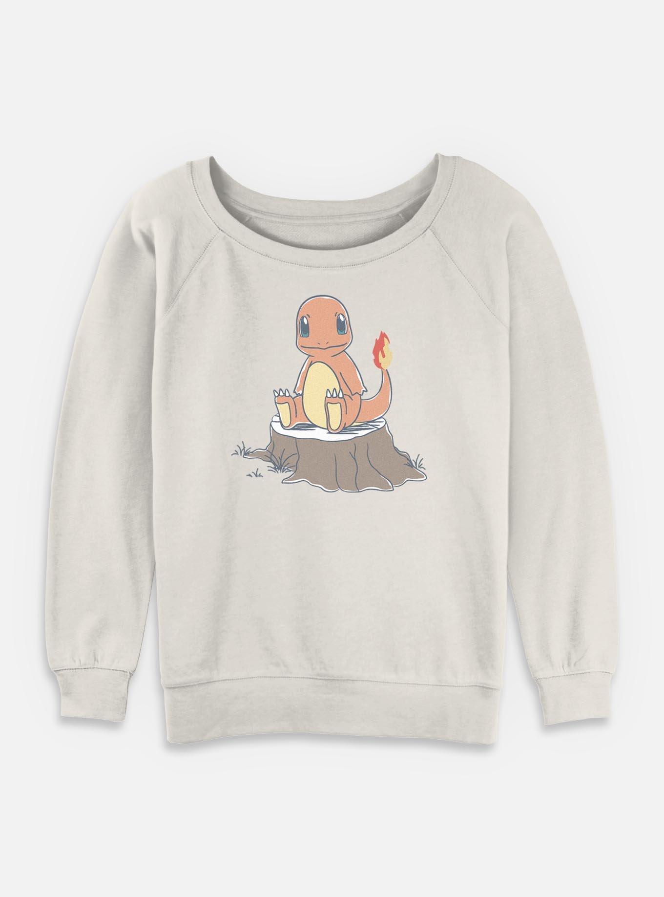 Pokemon Charmander Pose Girls Slouchy Sweatshirt