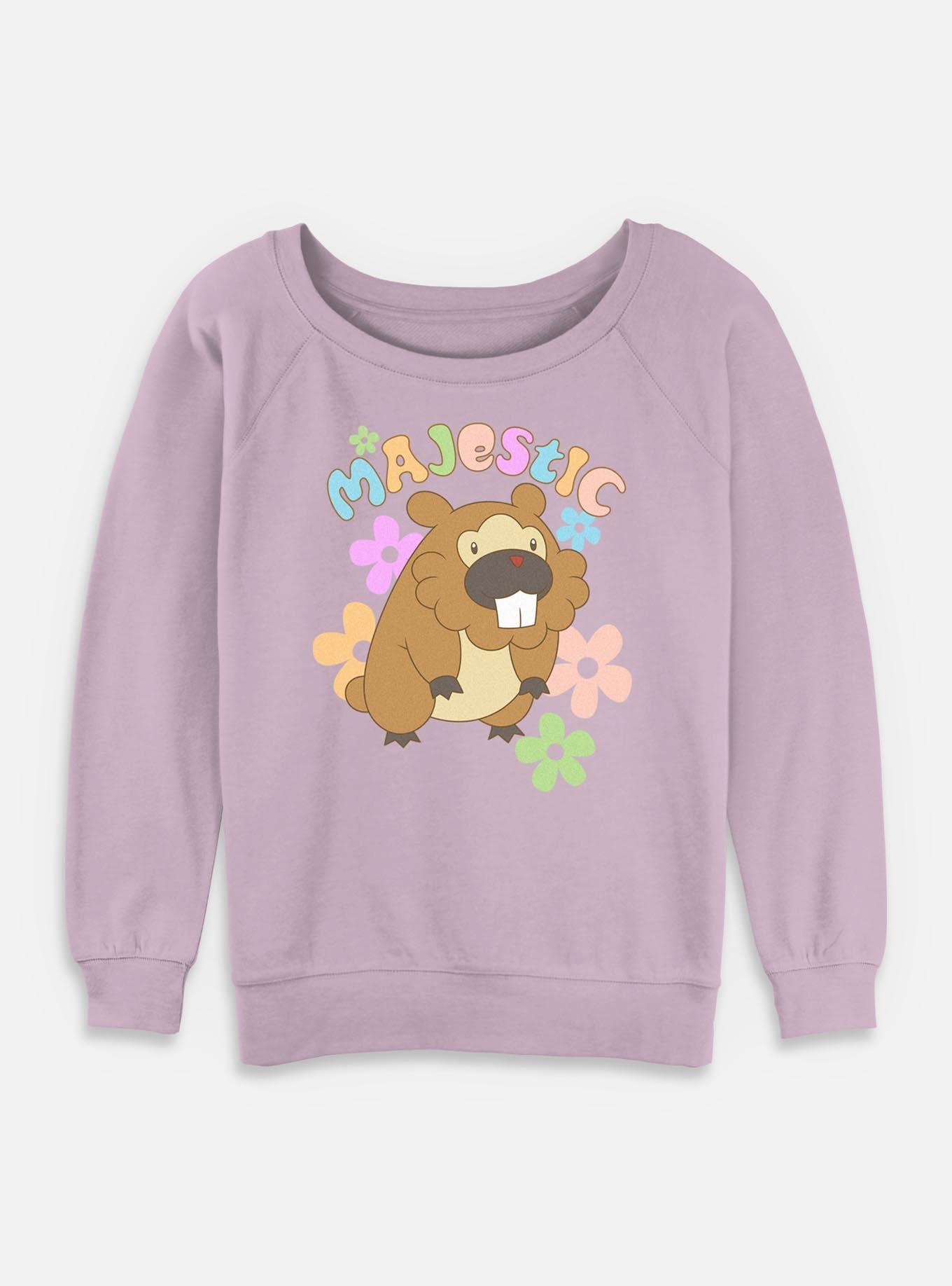 Pokemon Bidoof Flower Girls Slouchy Sweatshirt, , hi-res