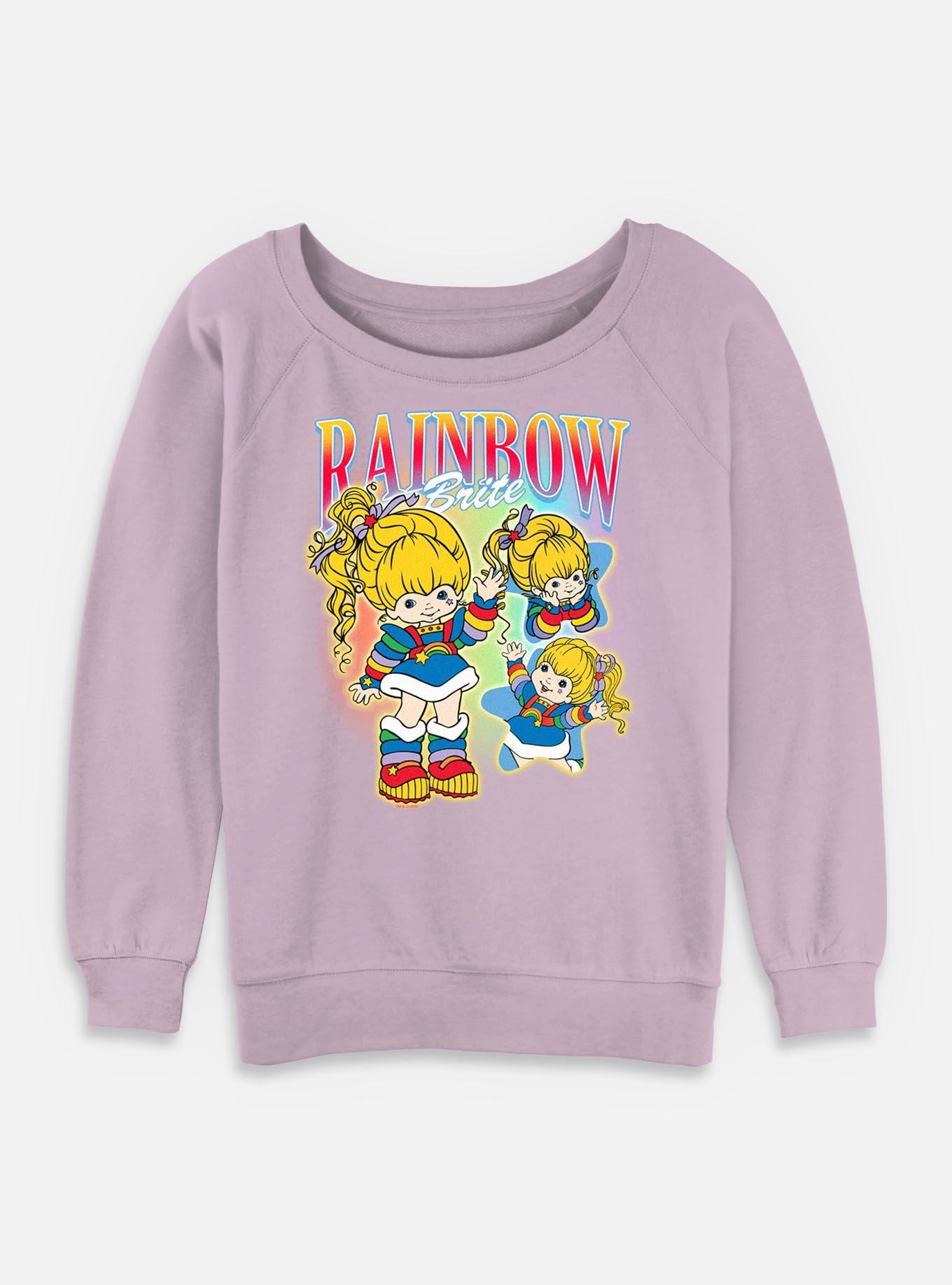 Rainbow Brite Retro Girls Slouchy Sweatshirt, , hi-res