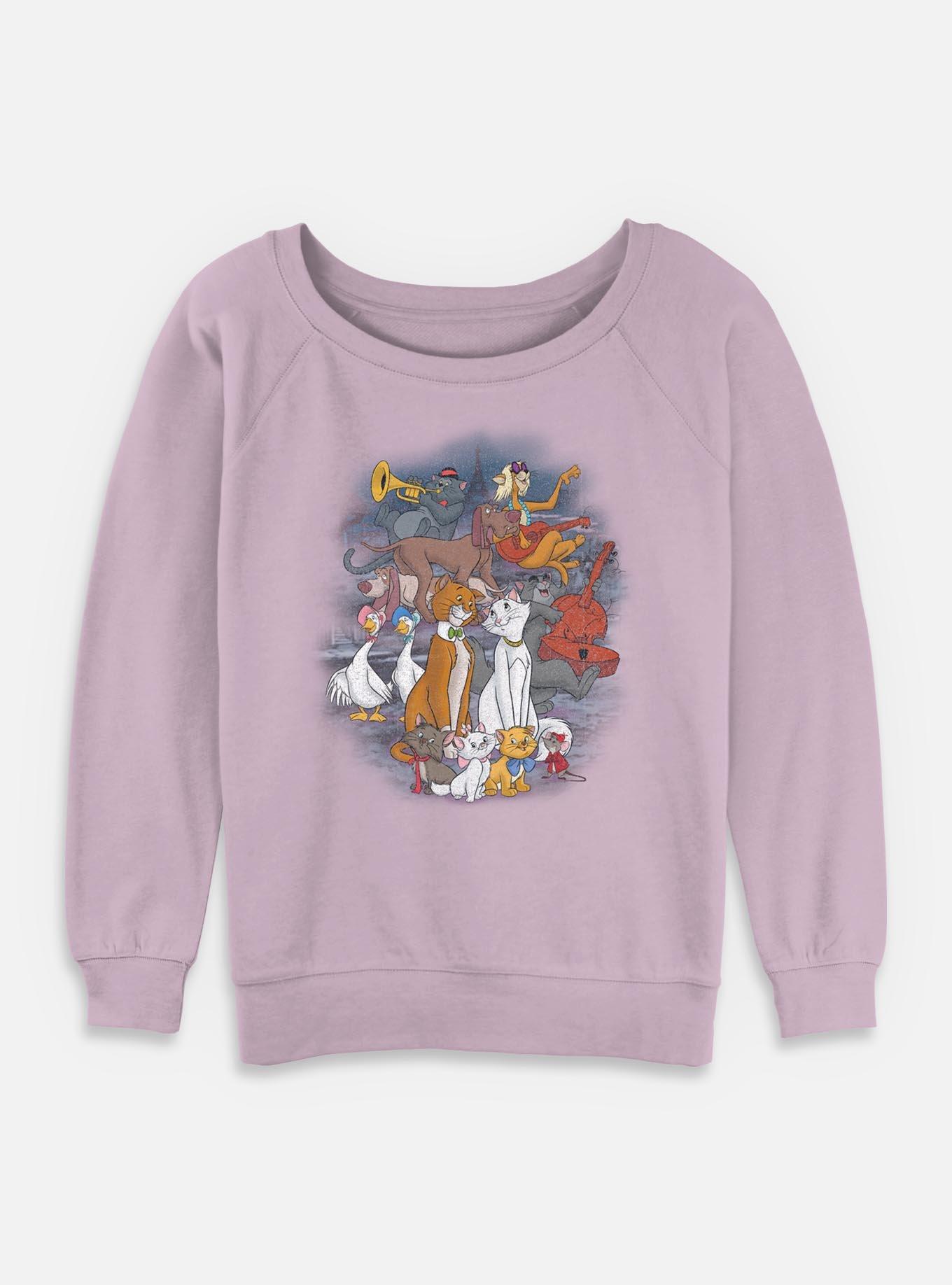 Disney The AristoCats Crew Girls Slouchy Sweatshirt, , hi-res