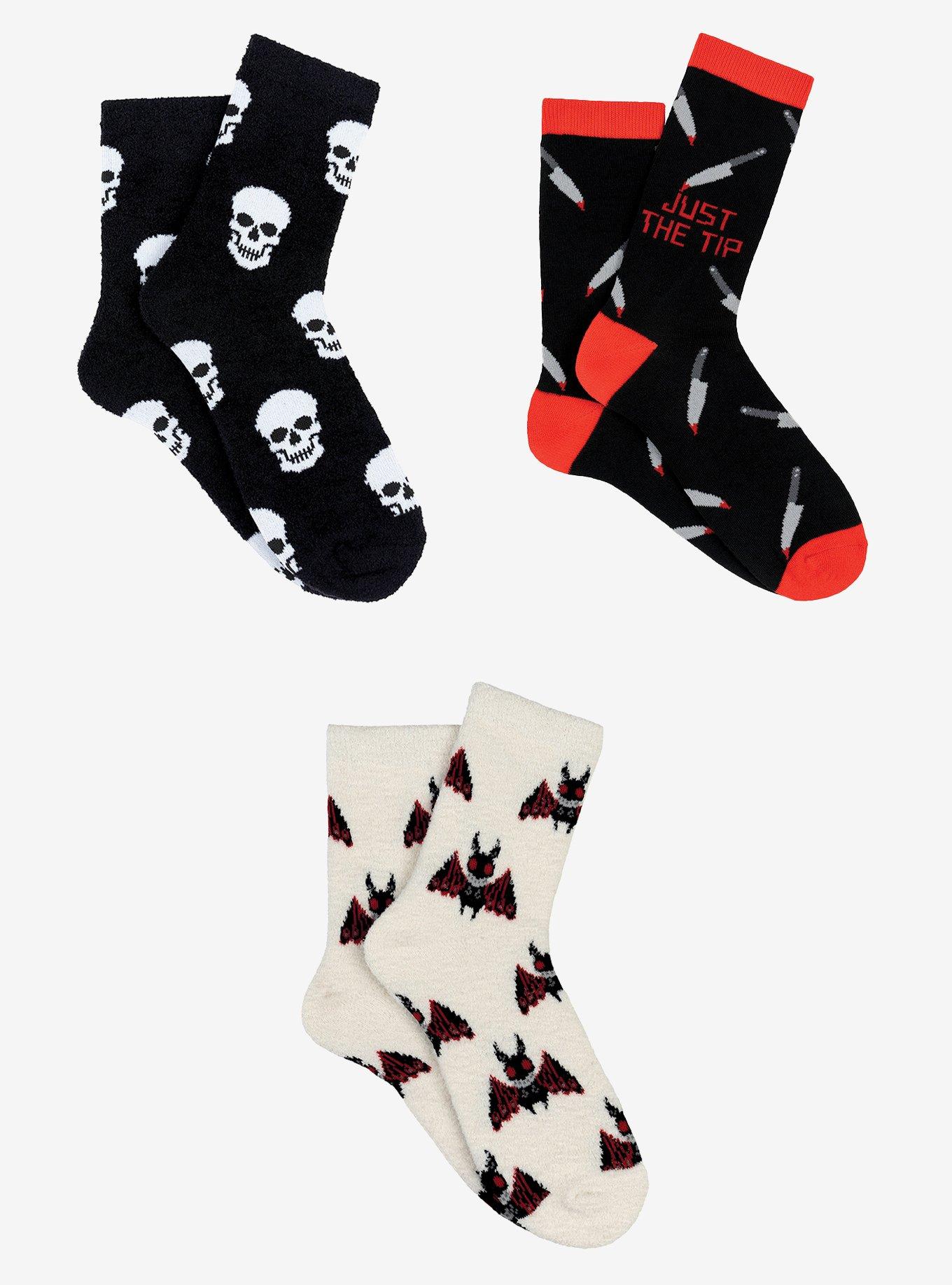 Skull Cozy & Knit 3-Pair Crew Socks, , hi-res