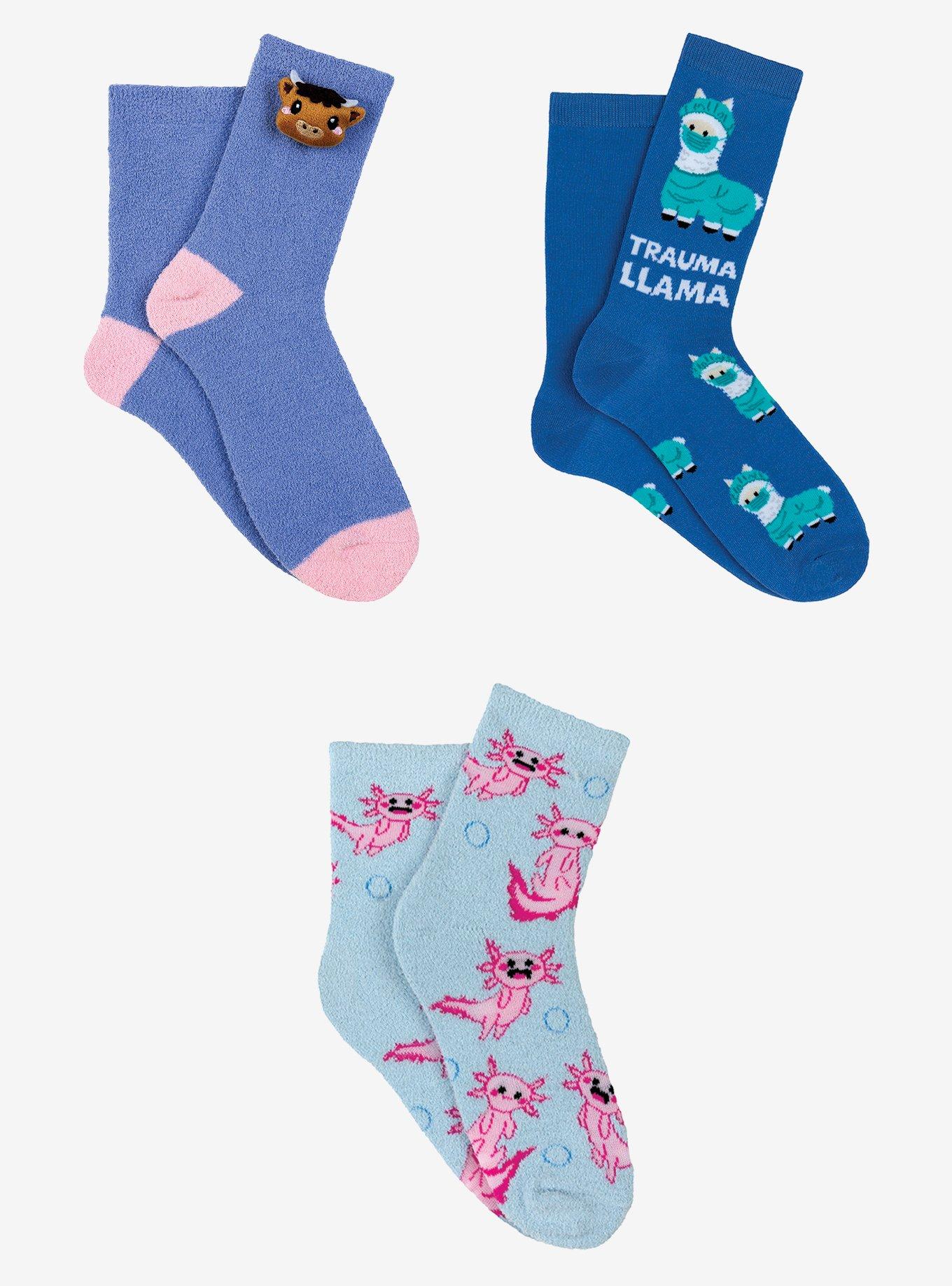 Animal Cozy & Knit 3-Pair Crew Socks, , hi-res