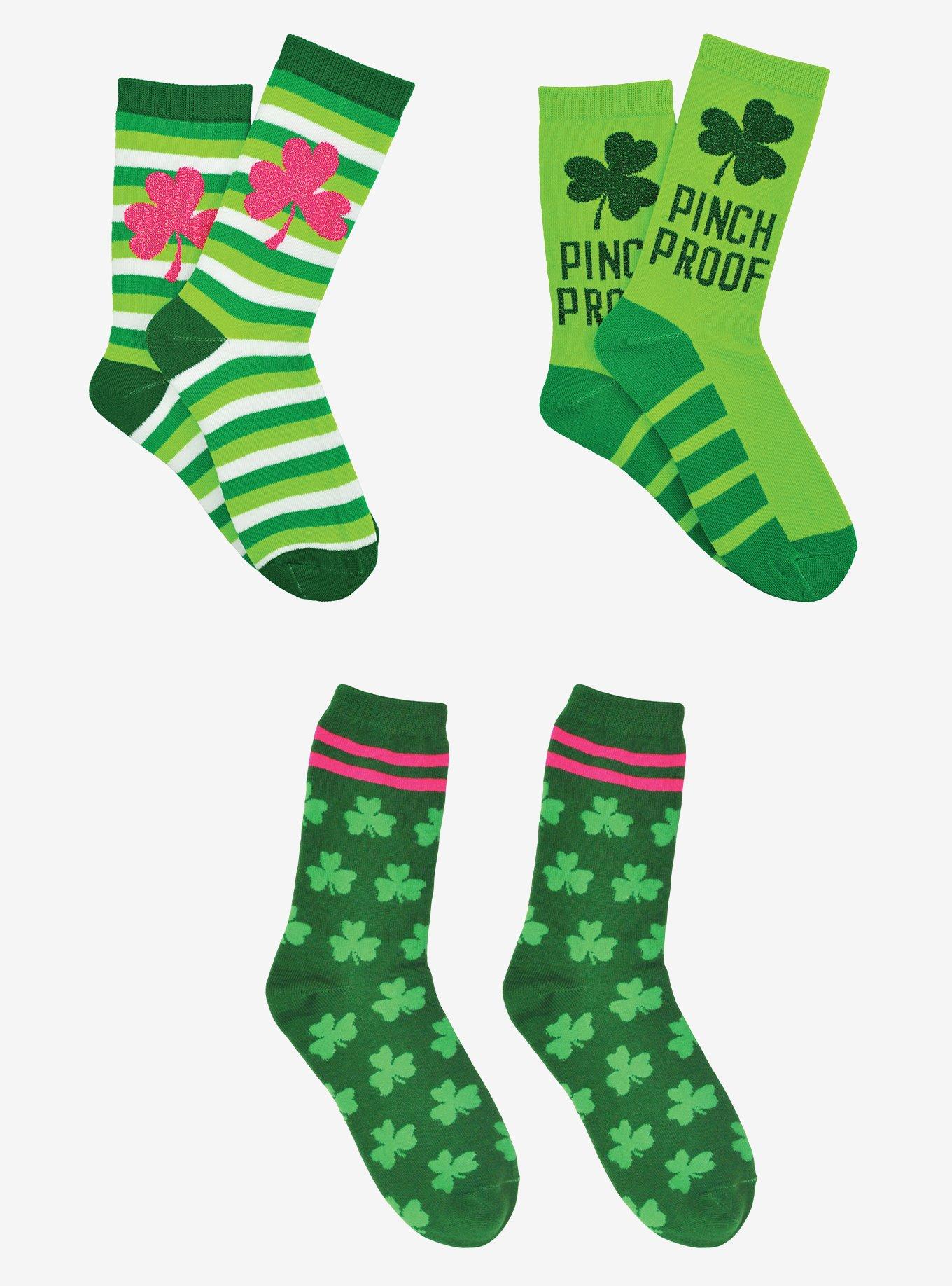 St. Patrick's Day 3-Pair Crew Socks, , hi-res