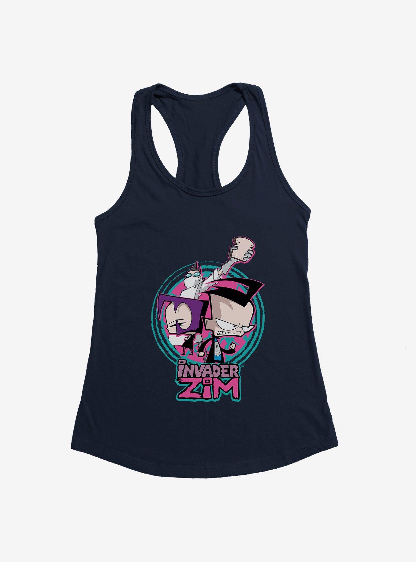 Invader Zim Gaz Dib & Professor Membrane Girls Tank, MIDNIGHT NAVY, hi-res
