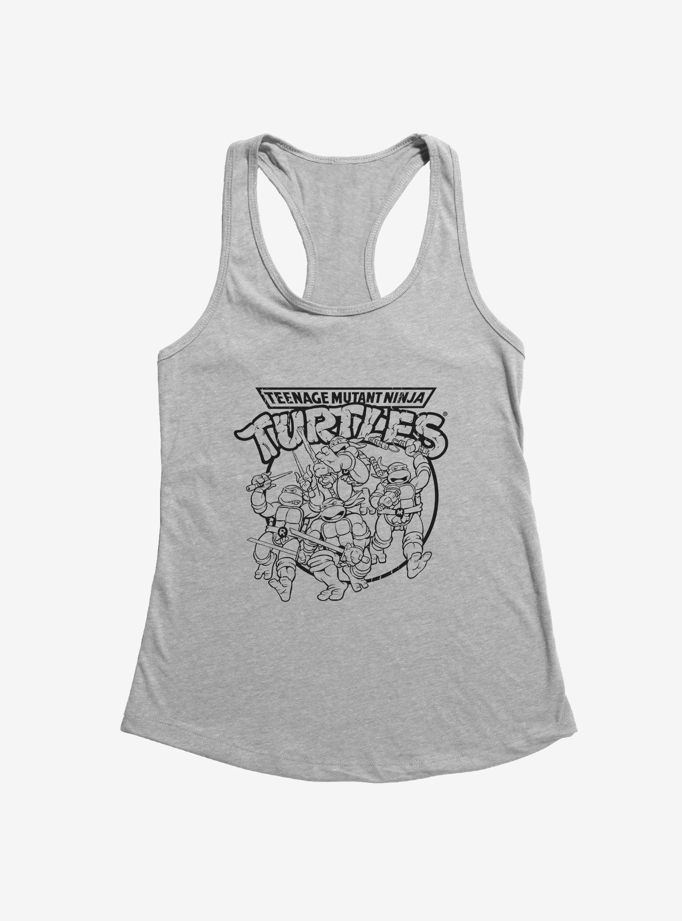 Teenage Mutant Ninja Turtles Cartoon Title Logo Girls Tank