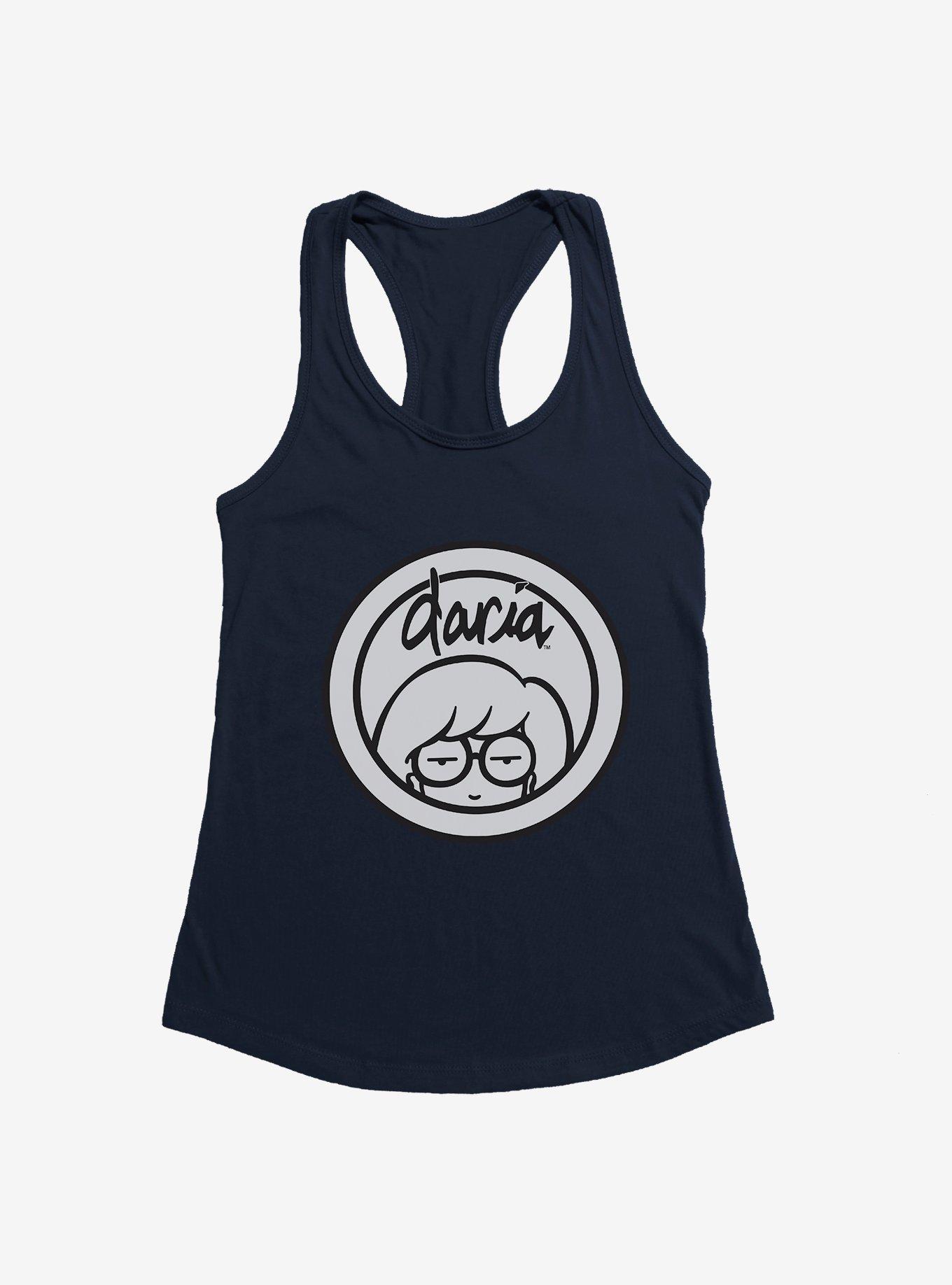 Daria Black And White Title Logo Girls Tank, , hi-res