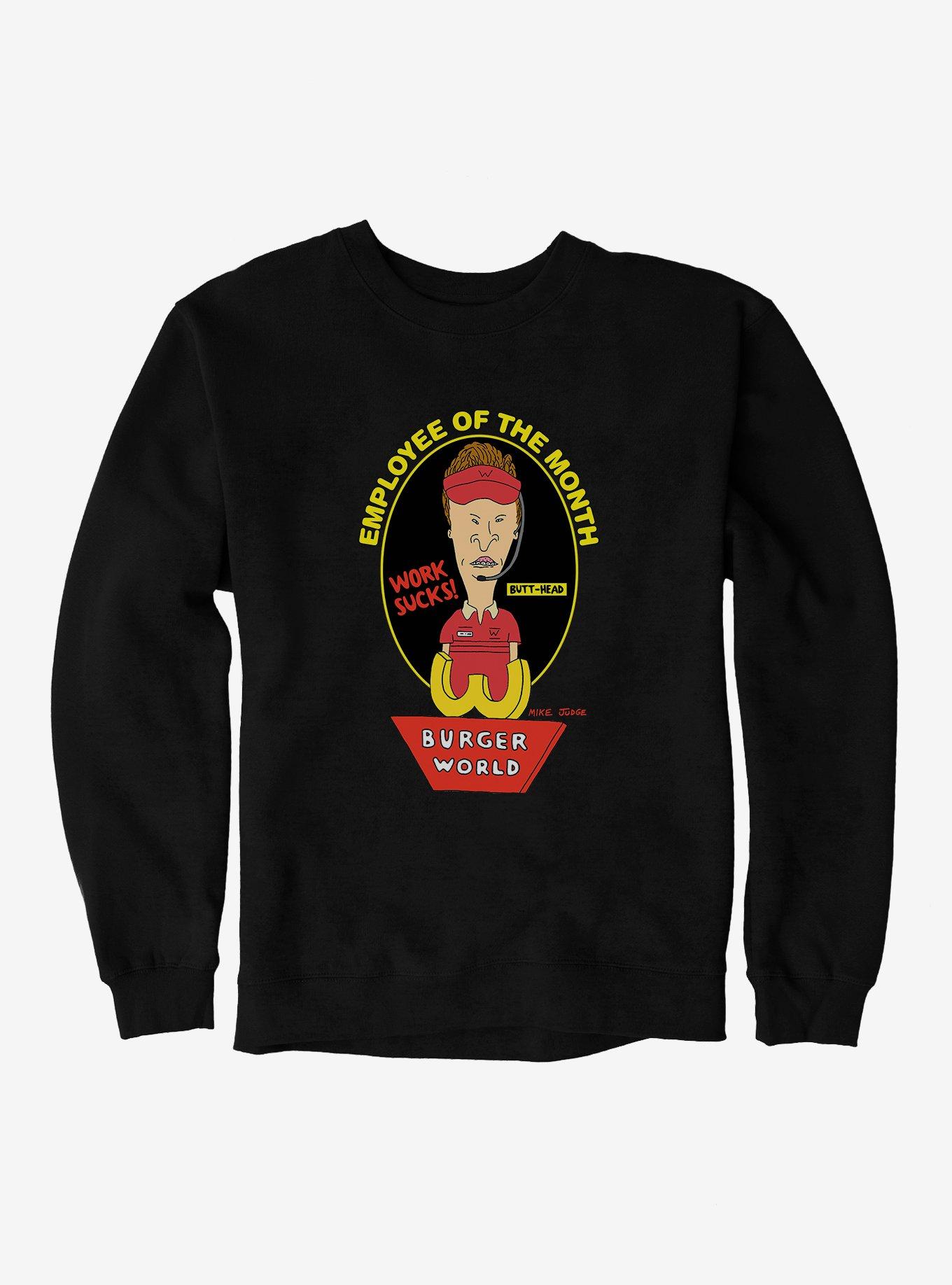 Beavis And Butthead Burger World Sweatshirt, BLACK, hi-res