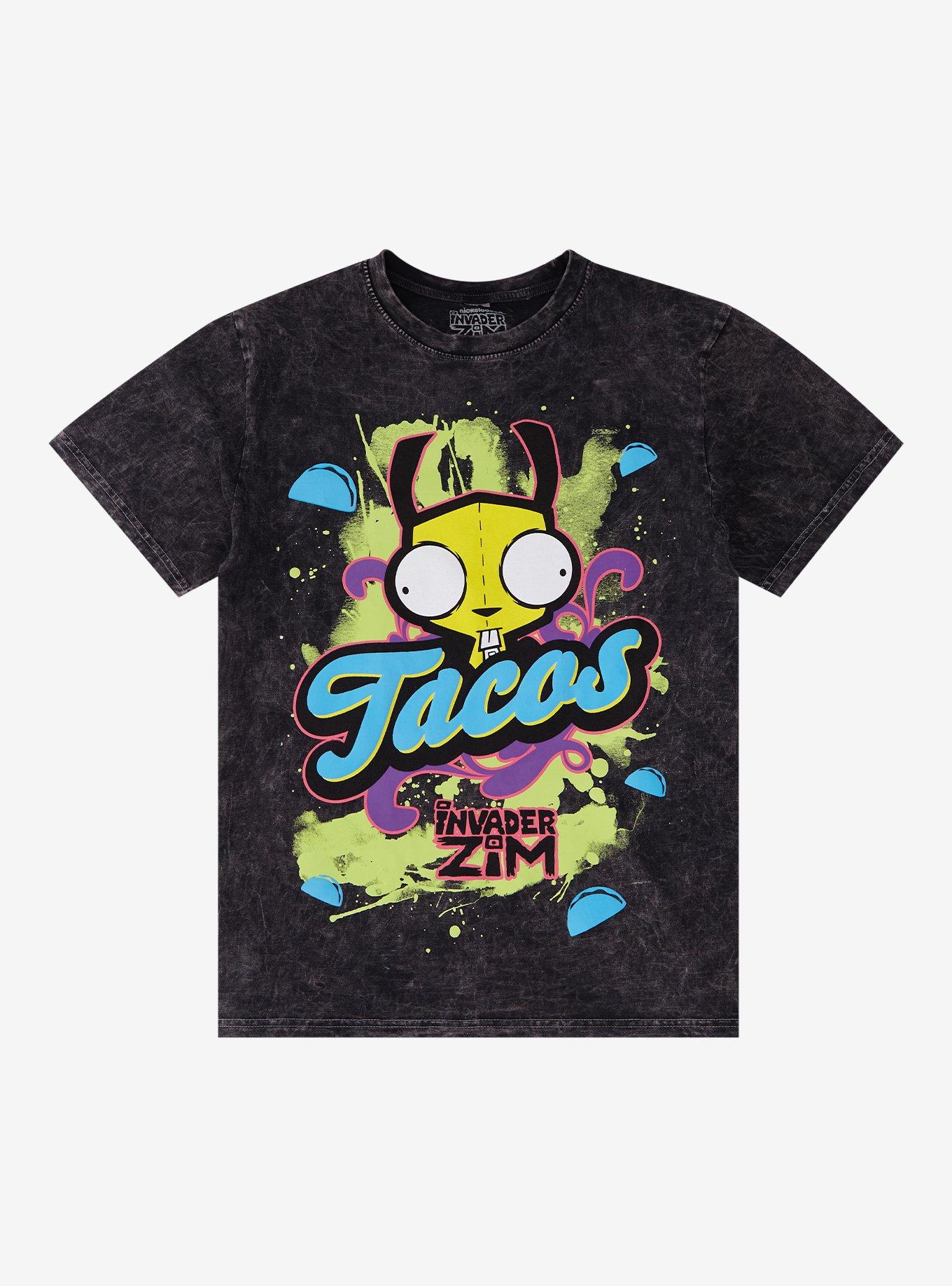 Invader Zim GIR Tacos Mineral Wash T-Shirt, , hi-res