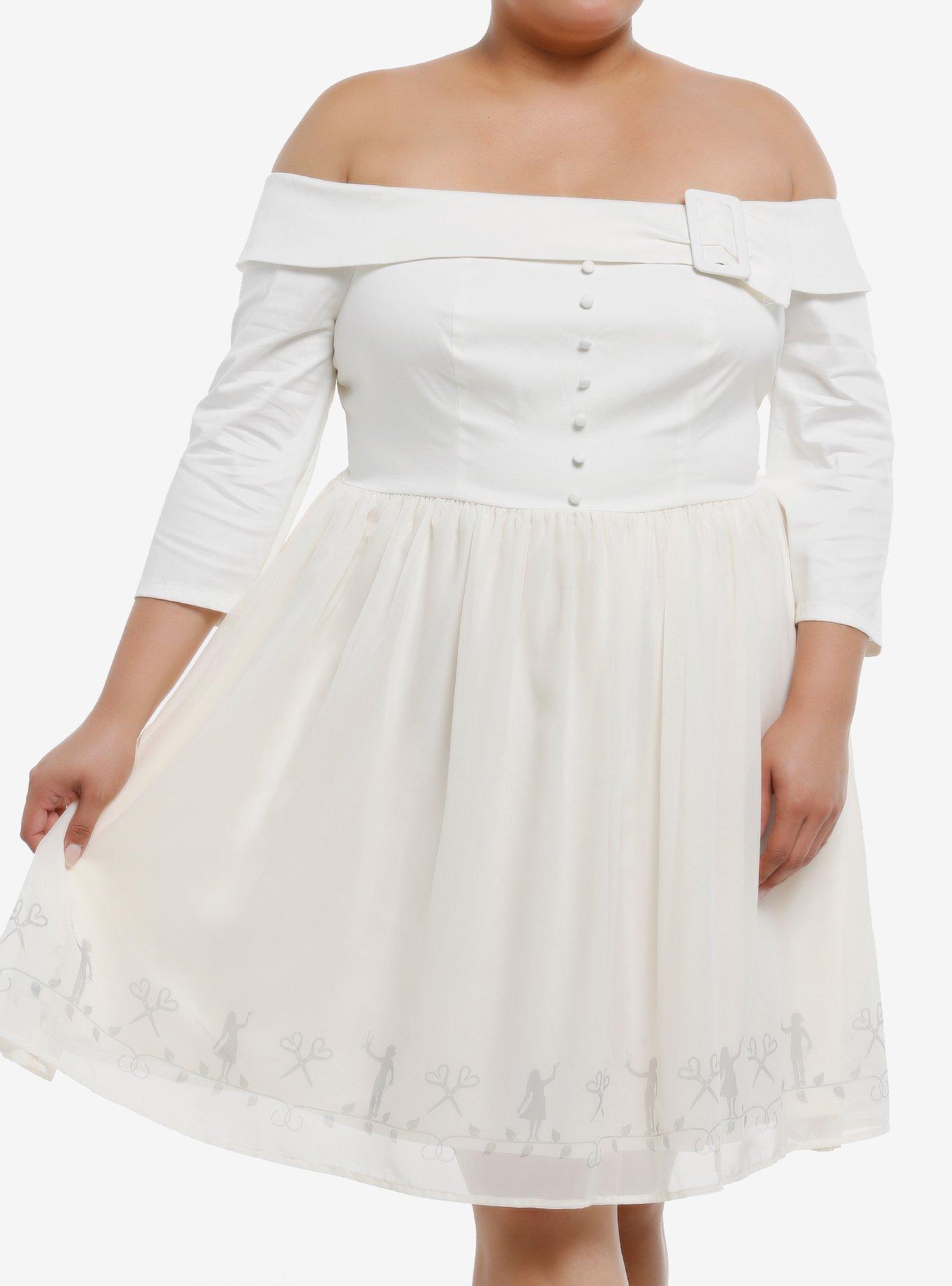 Her Universe Edward Scissorhands Kim Off-The-Shoulder Dress Plus Size, , hi-res