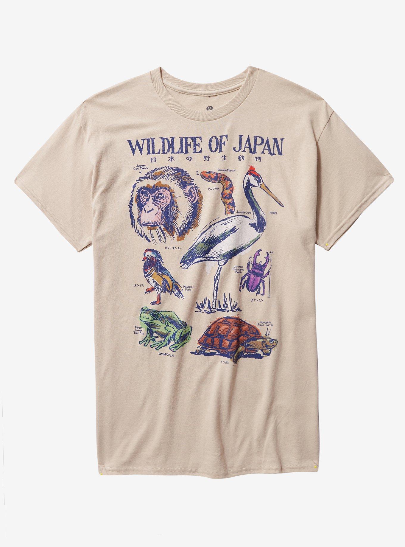 Wildlife Of Japan Infographic T-Shirt By Goodie Two Sleeves, , hi-res