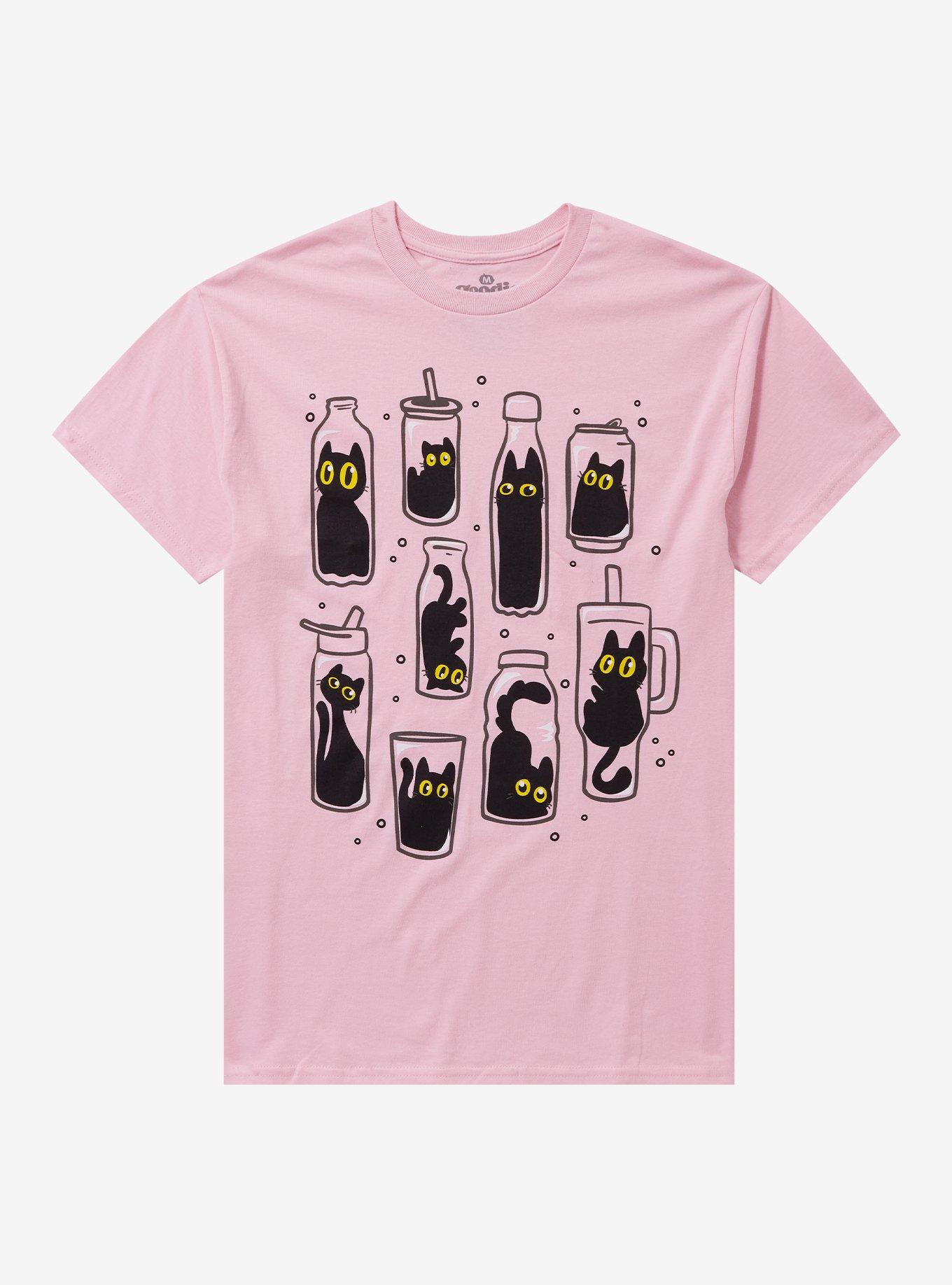 Cat Cups & Bottles T-Shirt By Goodie Two Sleeves, , hi-res