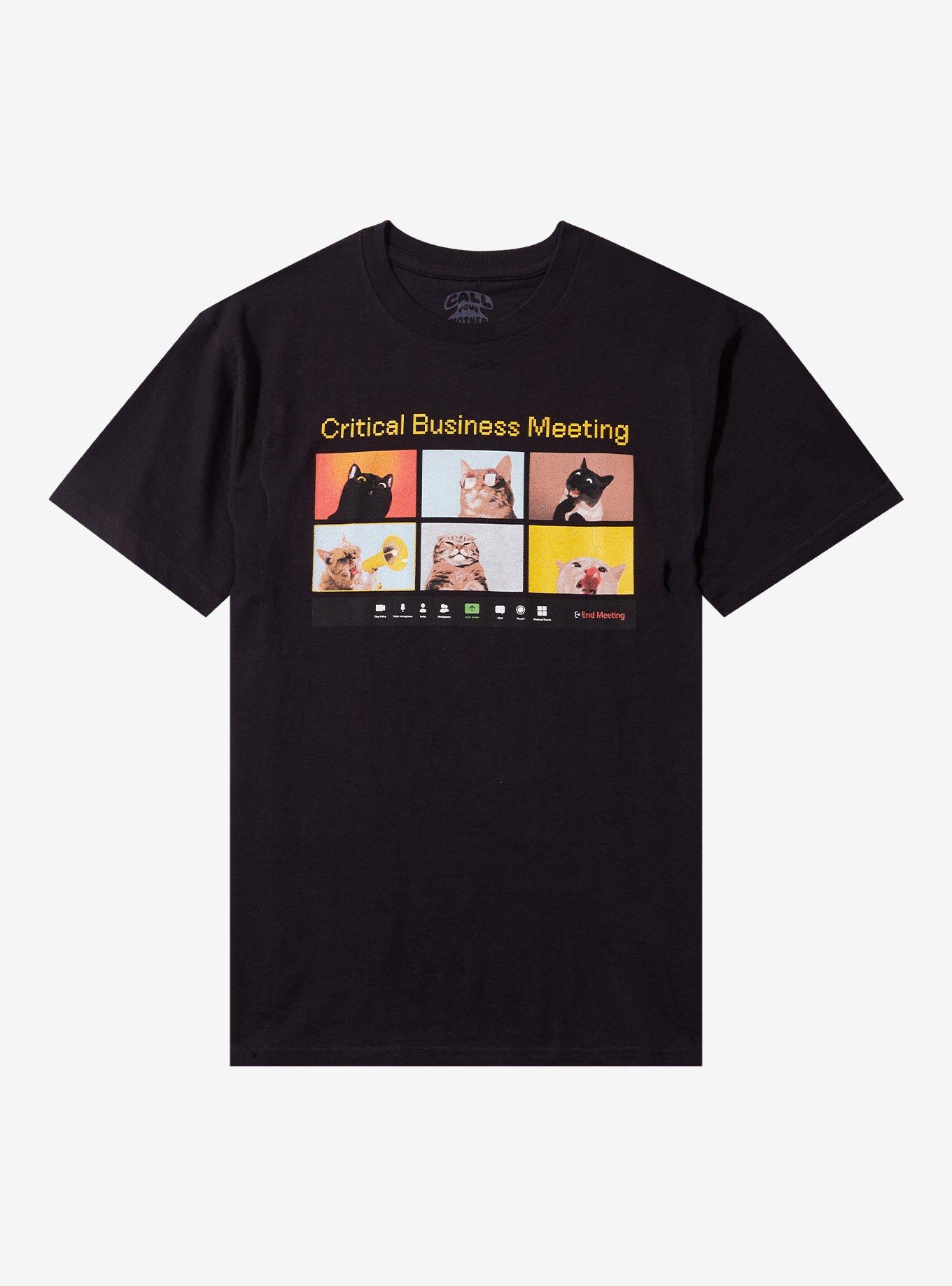 Cat Business Meeting T-Shirt By Call Your Mother, , hi-res