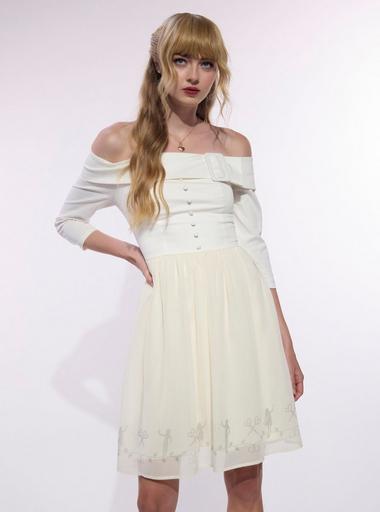 Her Universe Edward Scissorhands Kim Off-The-Shoulder Dress | Hot Topic