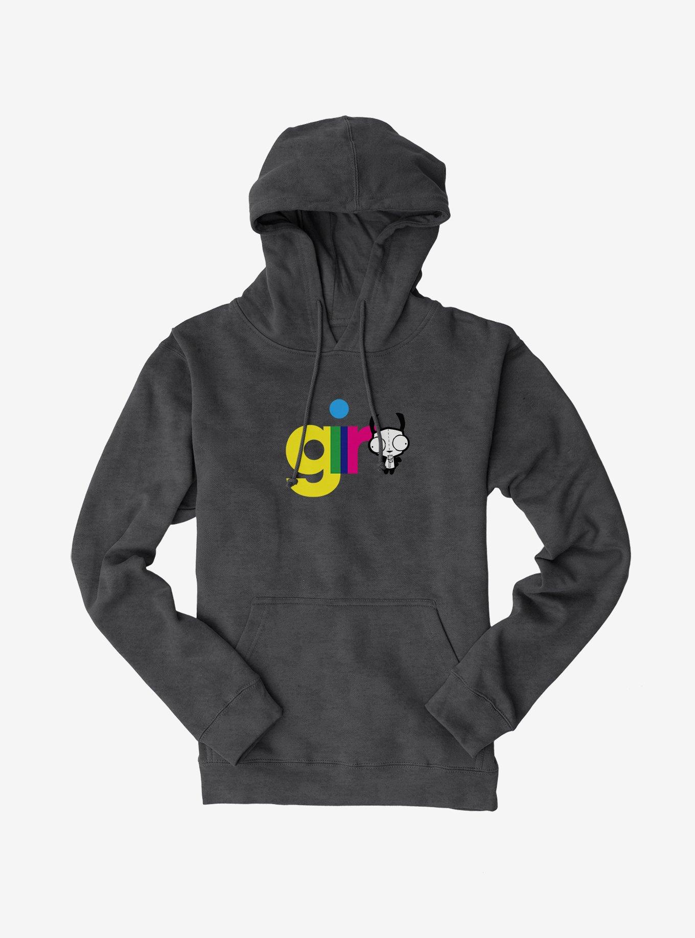 Invader Zim Gir Colors Hoodie, DARK HEATHER, hi-res