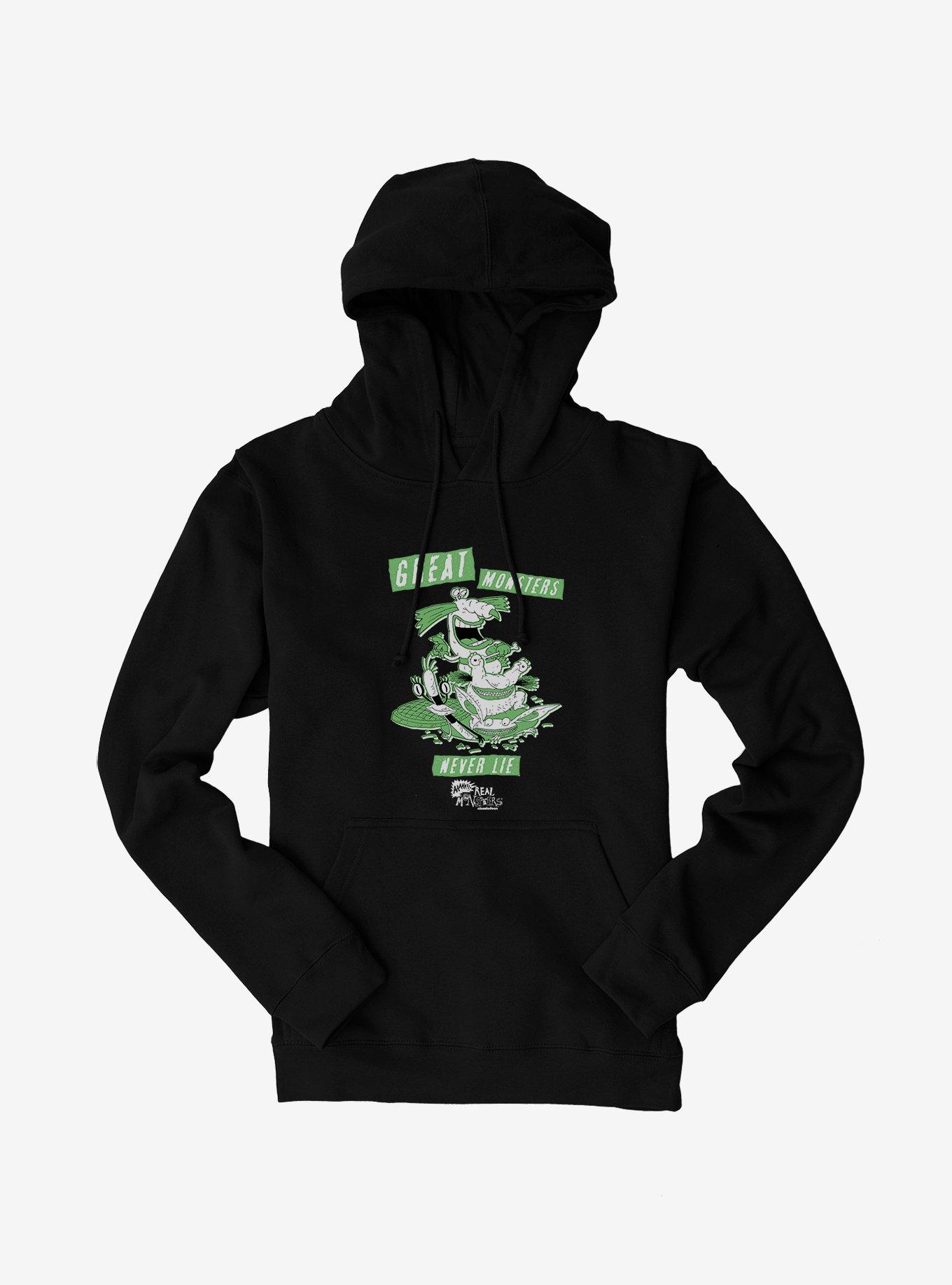 Aaahh!!! Real Monsters Great Monsters Never Lie Hoodie, BLACK, hi-res