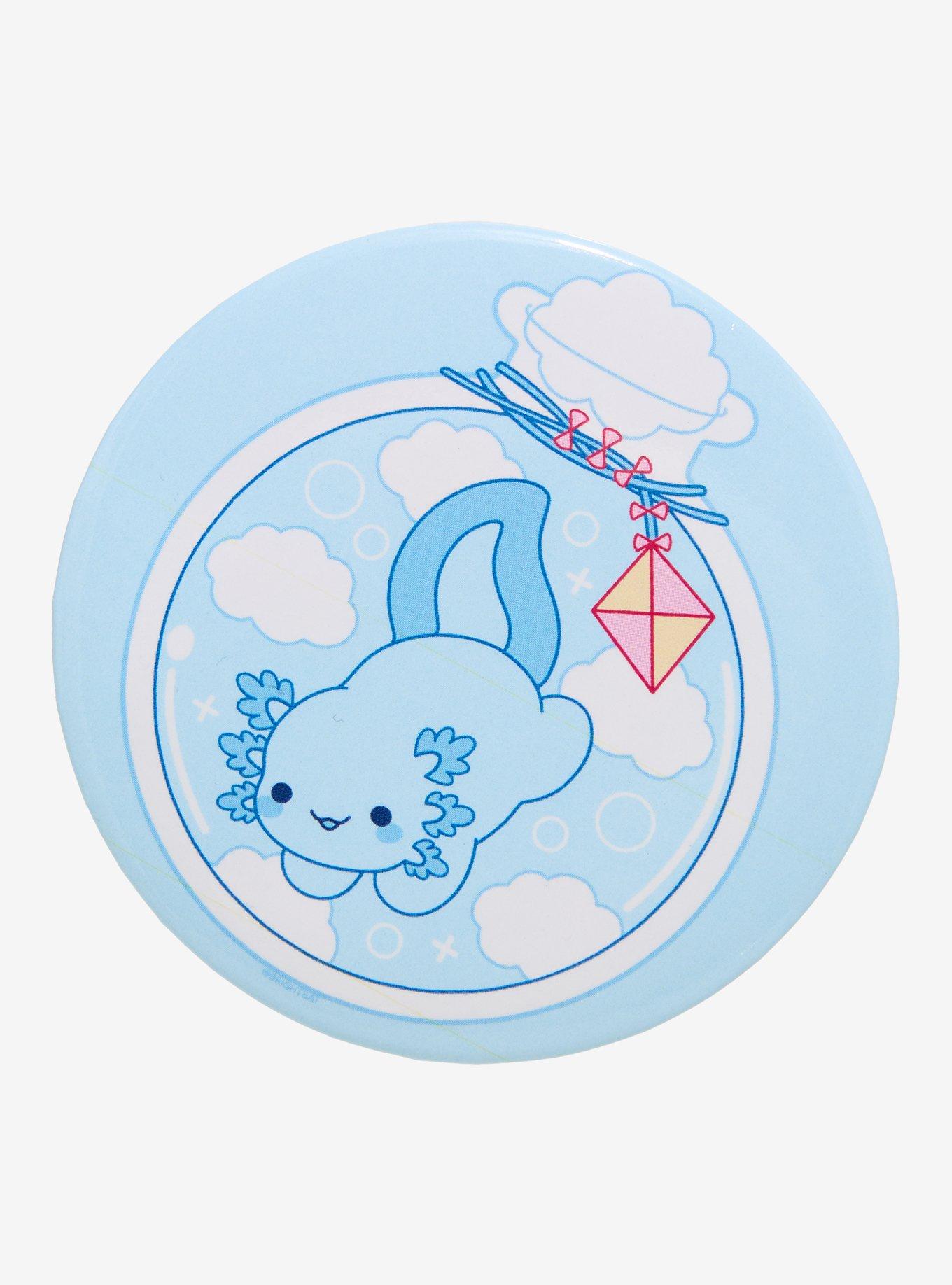 Axolotl Cloud Potion Bottle 3 Inch Button By Bright Bat Design, , hi-res