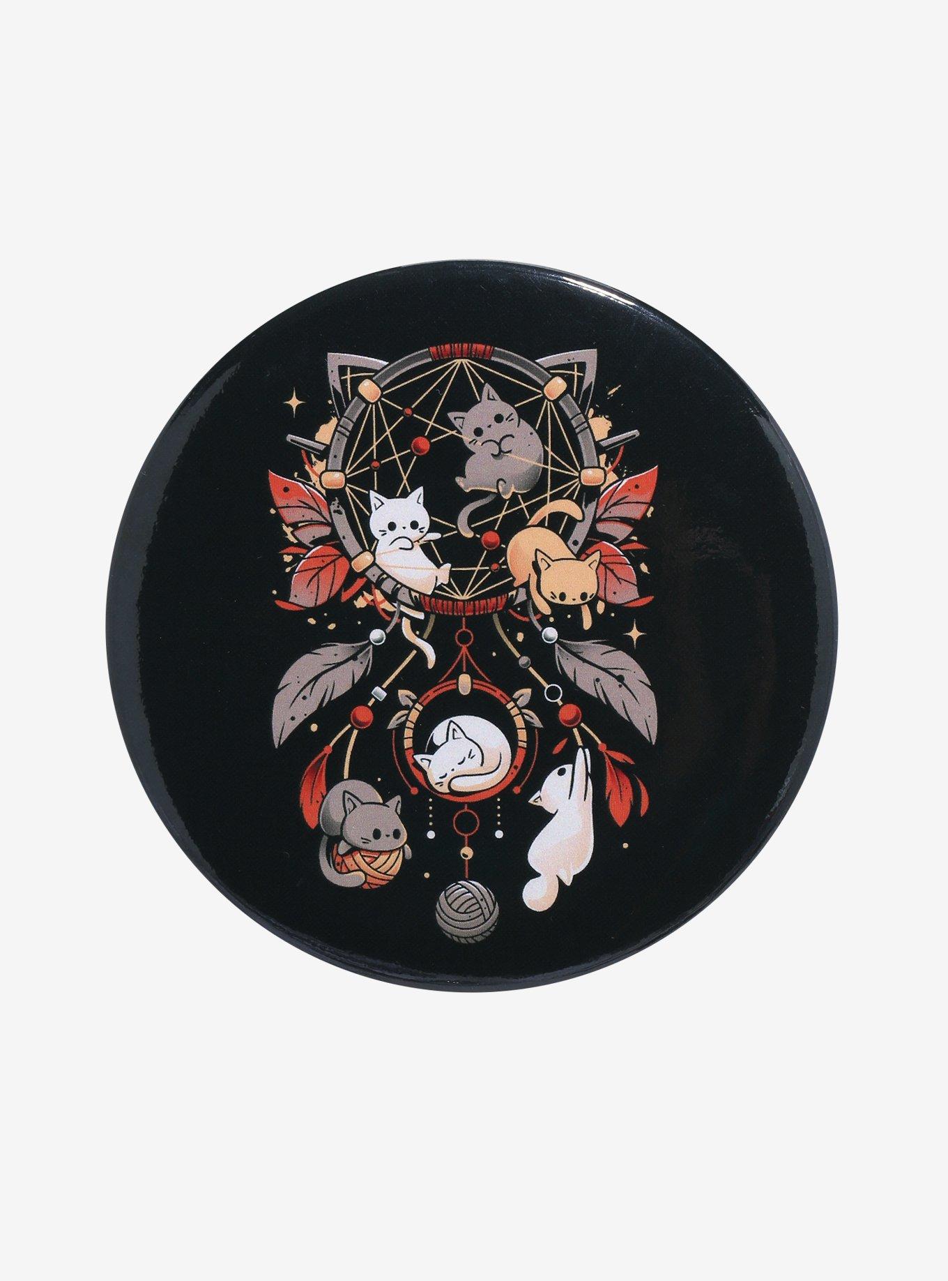 Dreamcatcher Kitten 3 Inch Button, , hi-res