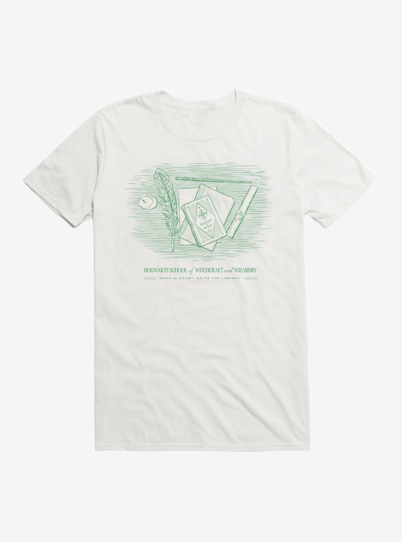 Harry Potter When In Doubt Go To The Library T-Shirt, WHITE, hi-res