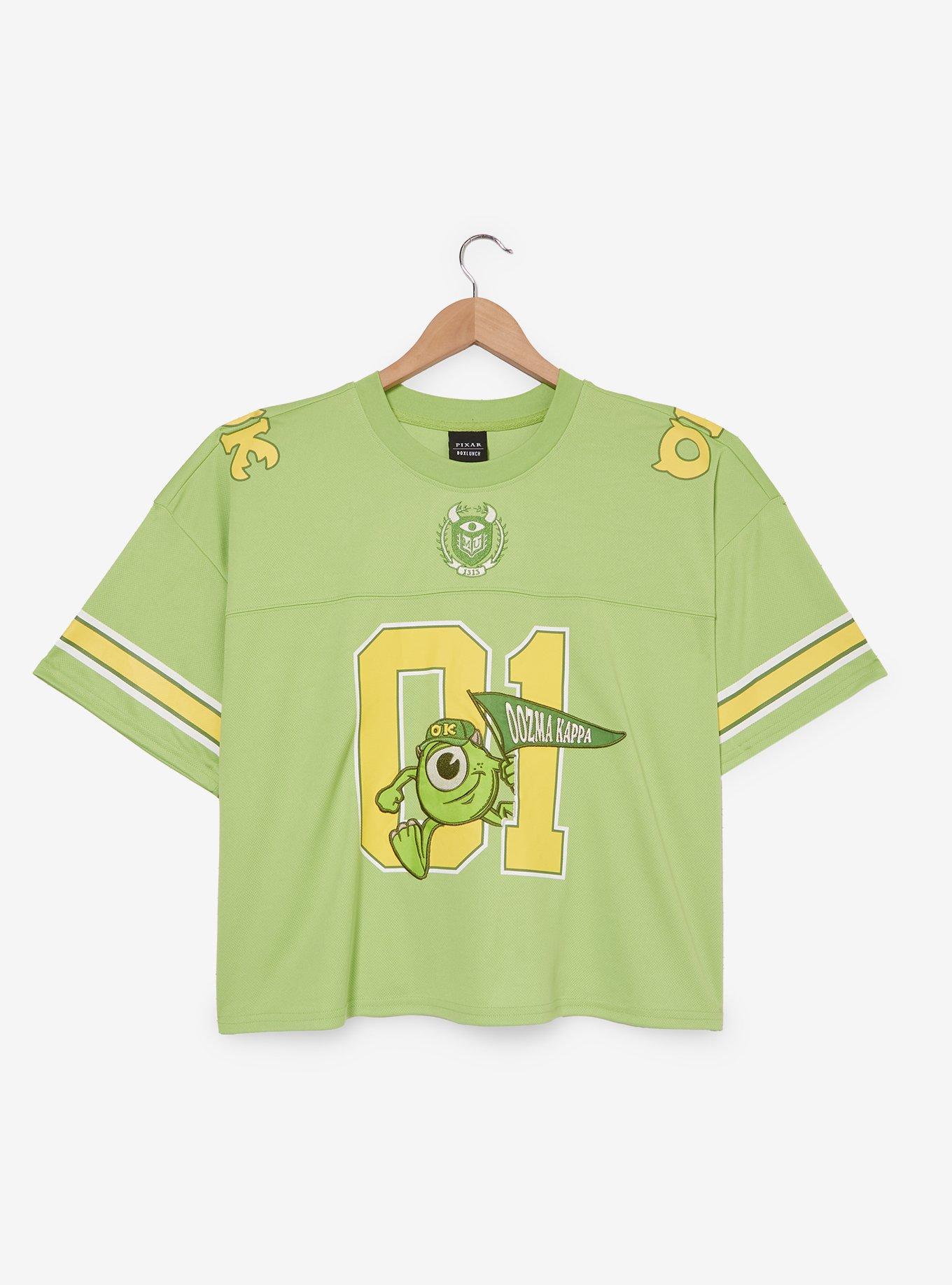 Disney Pixar Monsters University Mike Oozma Kappa Women's Plus Cropped Football Jersey — BoxLunch Exclusive