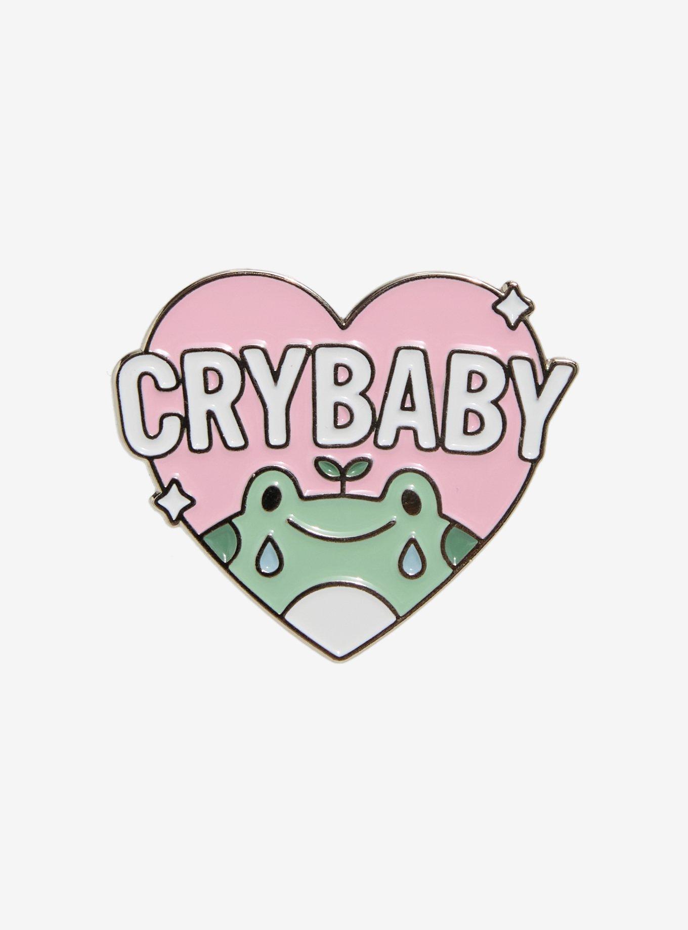Ghosttraveler Crybaby Frog Heart Enamel Pin, , hi-res