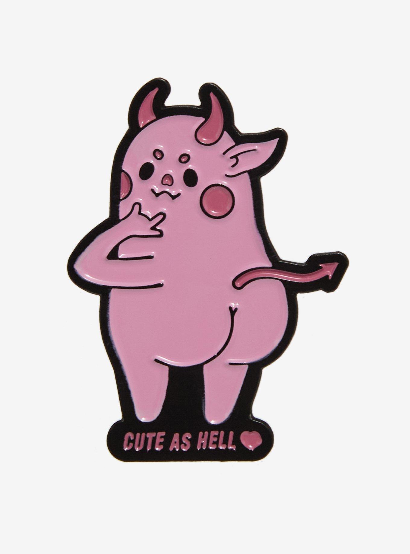 Ghosttraveler Cute As Hell Enamel Pin, , hi-res