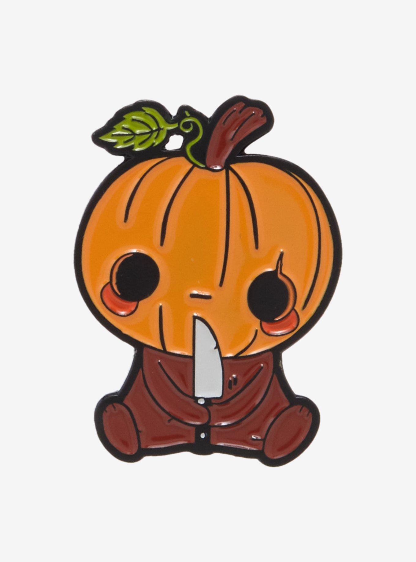 Pumpkin Creature Enamel Pin By Kokonana, , hi-res