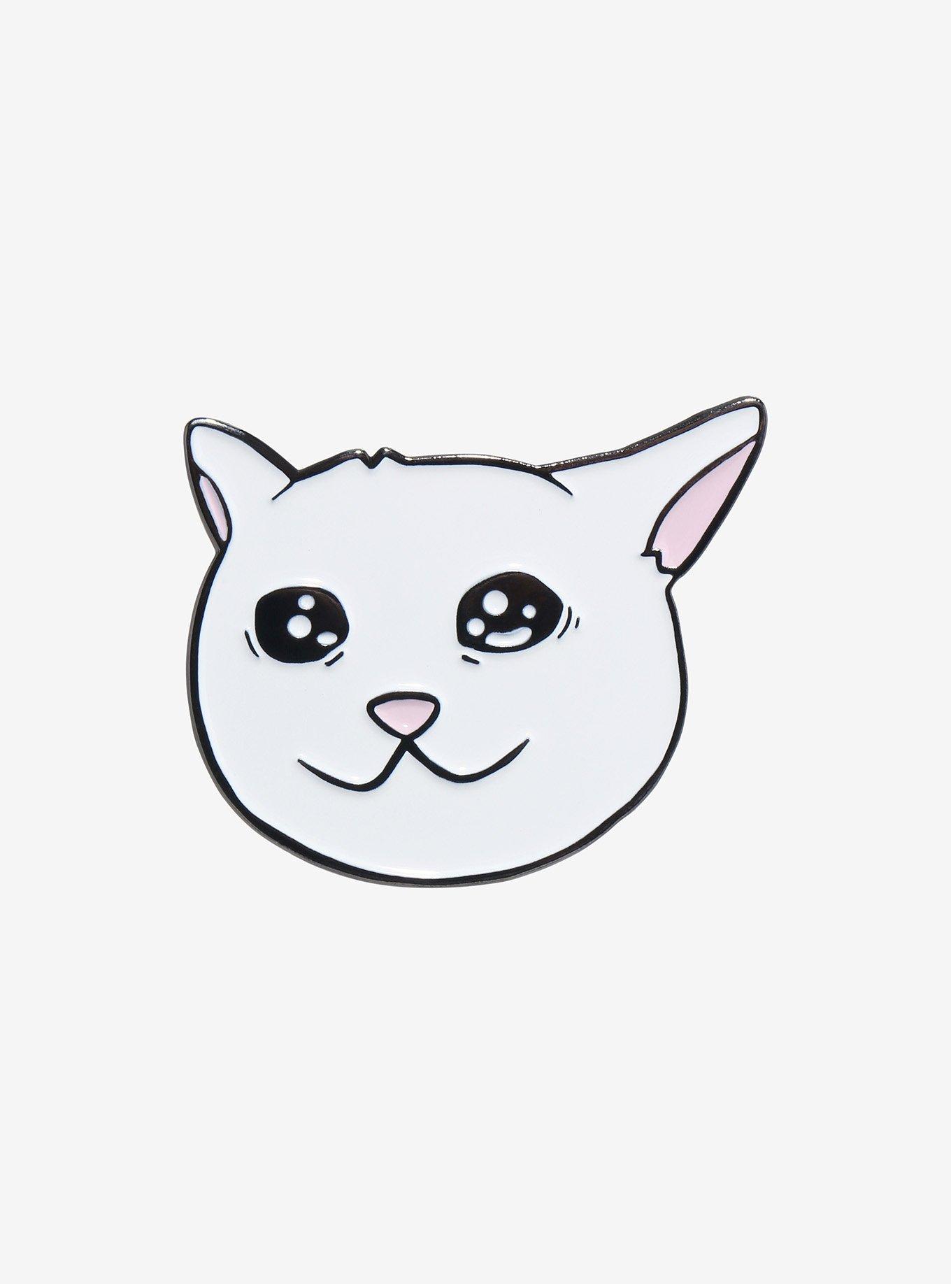Crying Cat Meme Enamel Pin, , hi-res