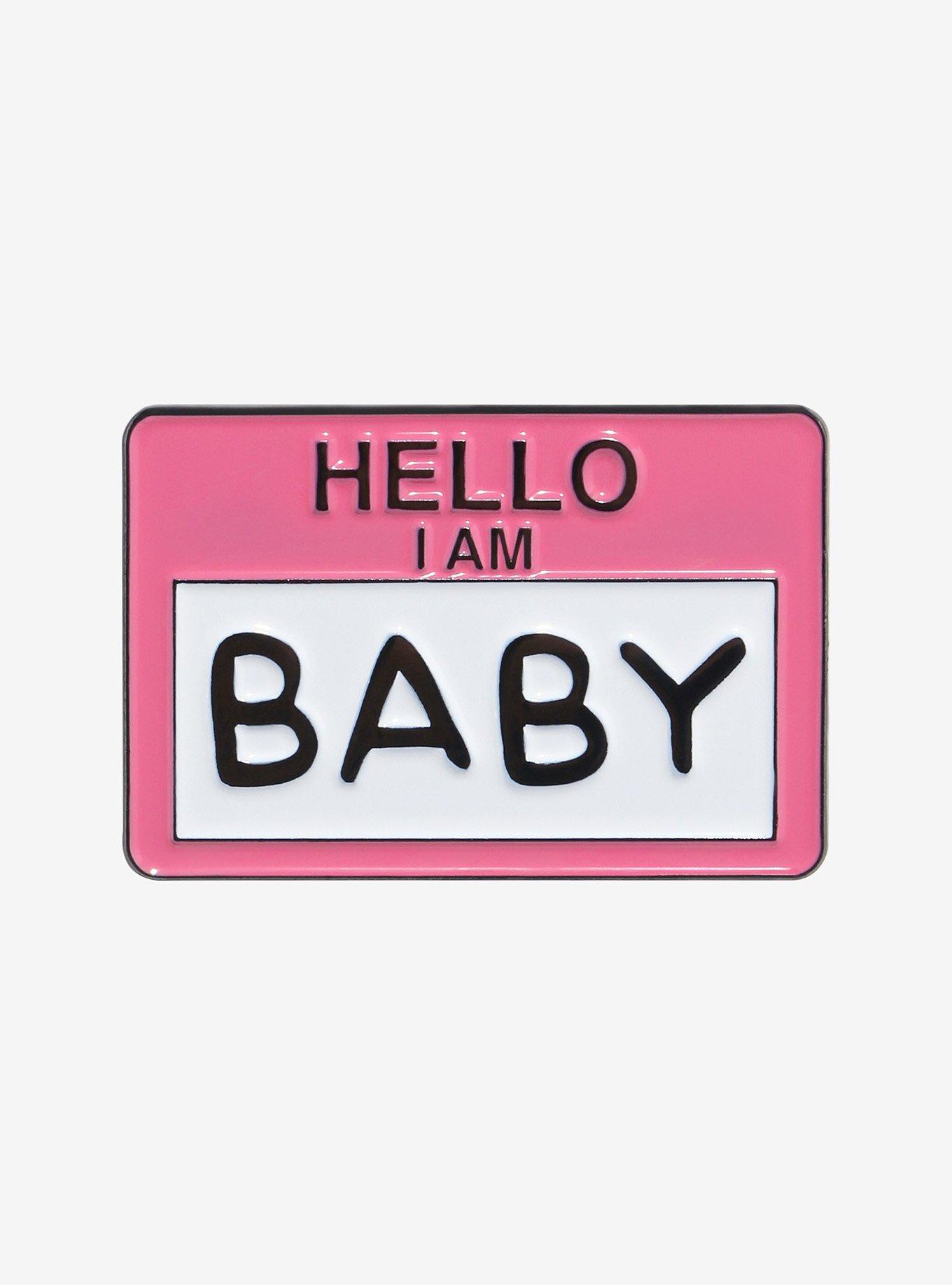 Hello I Am Baby Enamel Pin, , hi-res