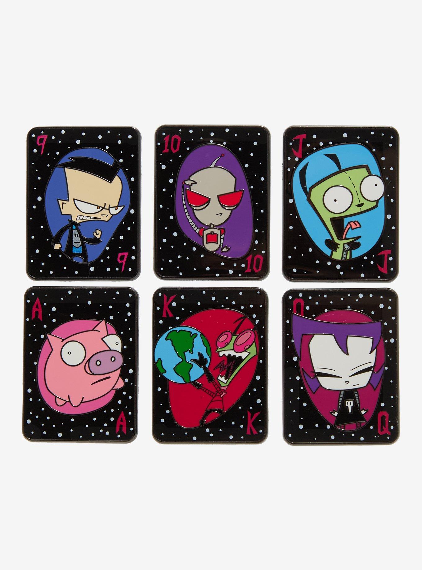 Invader Zim Playing Card Blind Box Enamel Pin, , hi-res