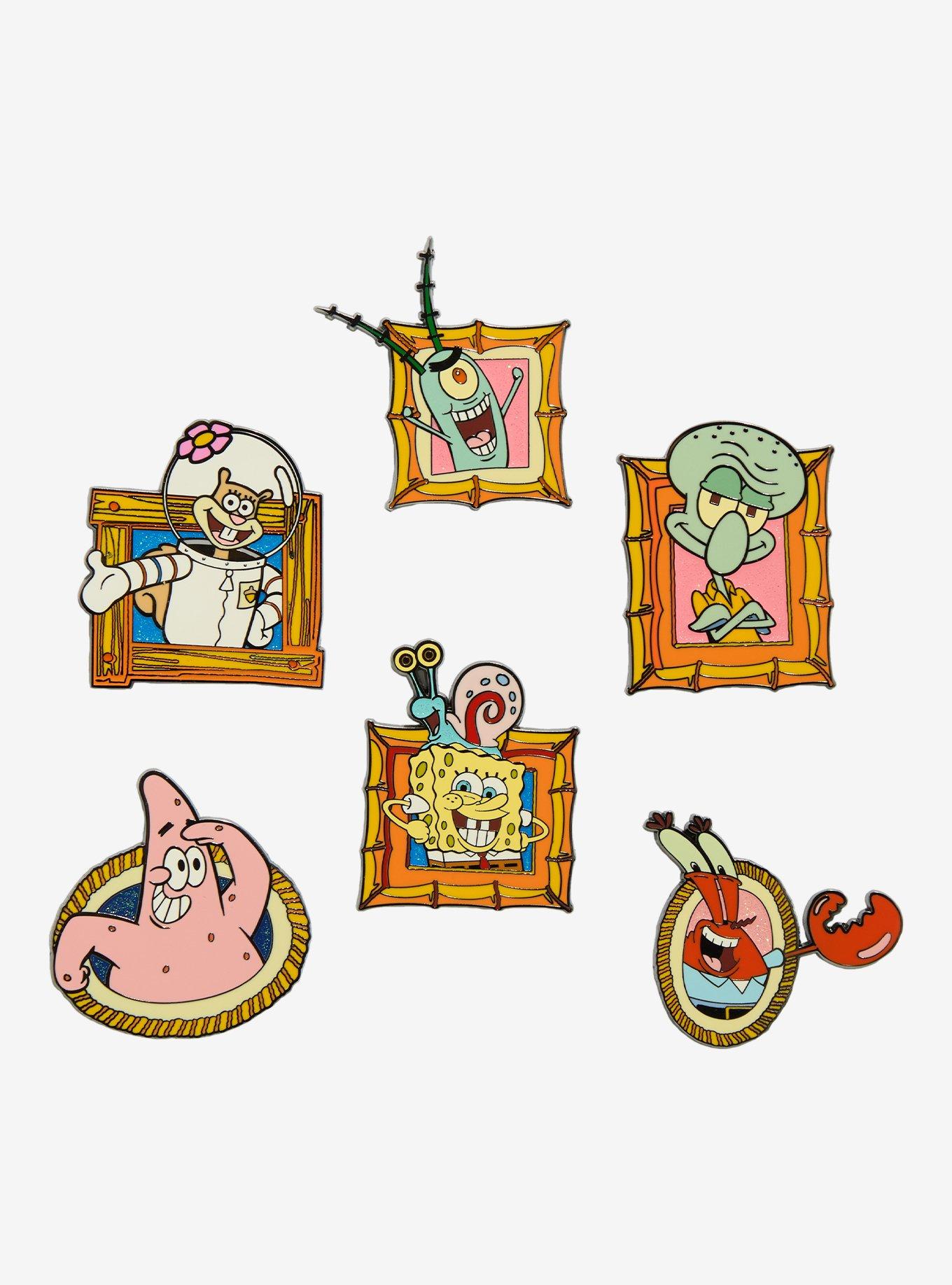 Buckle-Down SpongeBob SquarePants Portrait Glitter Blind Box Enamel Pin Hot Topic Exclusive, , hi-res