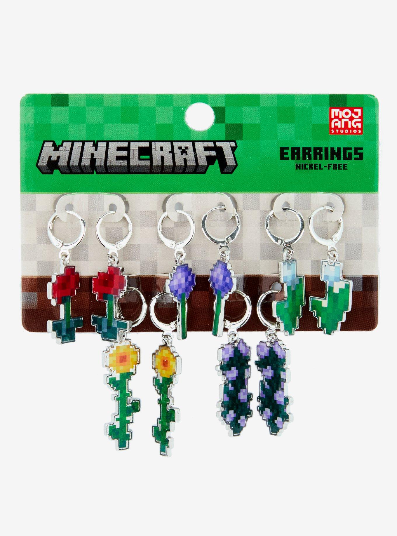 Minecraft Flowers Drop Earring Set, , hi-res