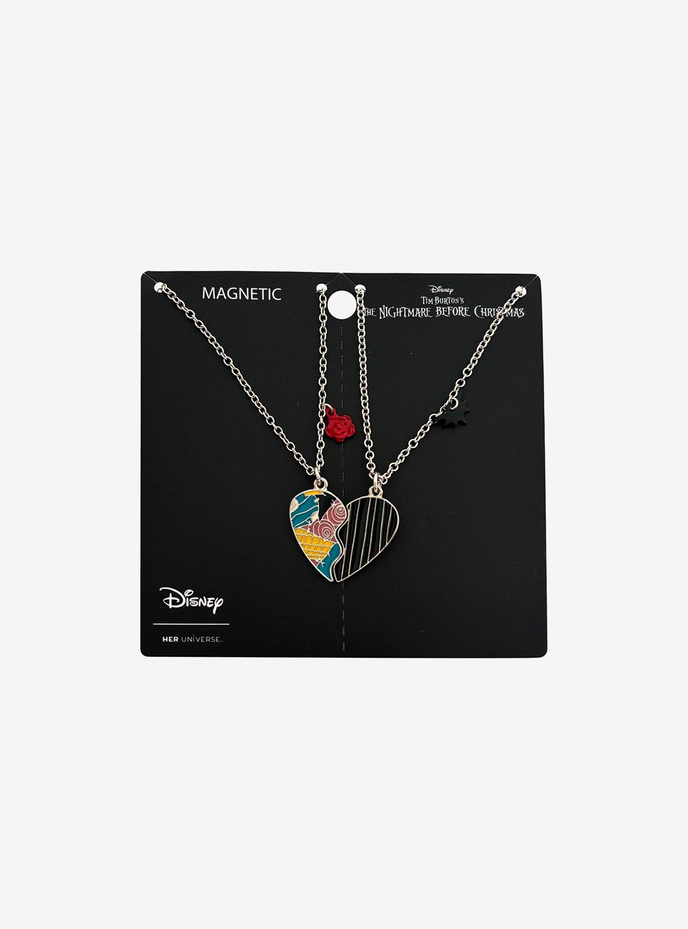Her Universe The Nightmare Before Christmas Jack & Sally Heart Best Friend Necklace Set, , hi-res