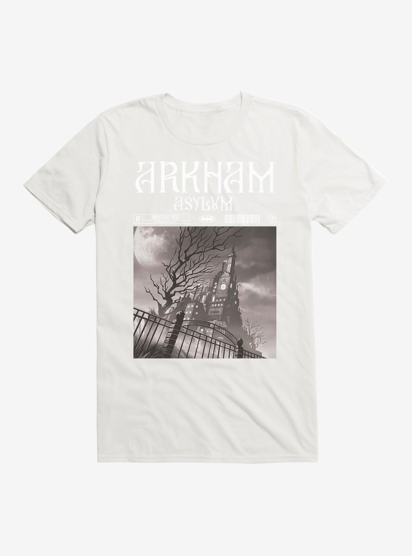 DC Batman Arkham Asylum Rated T-Shirt, WHITE, hi-res