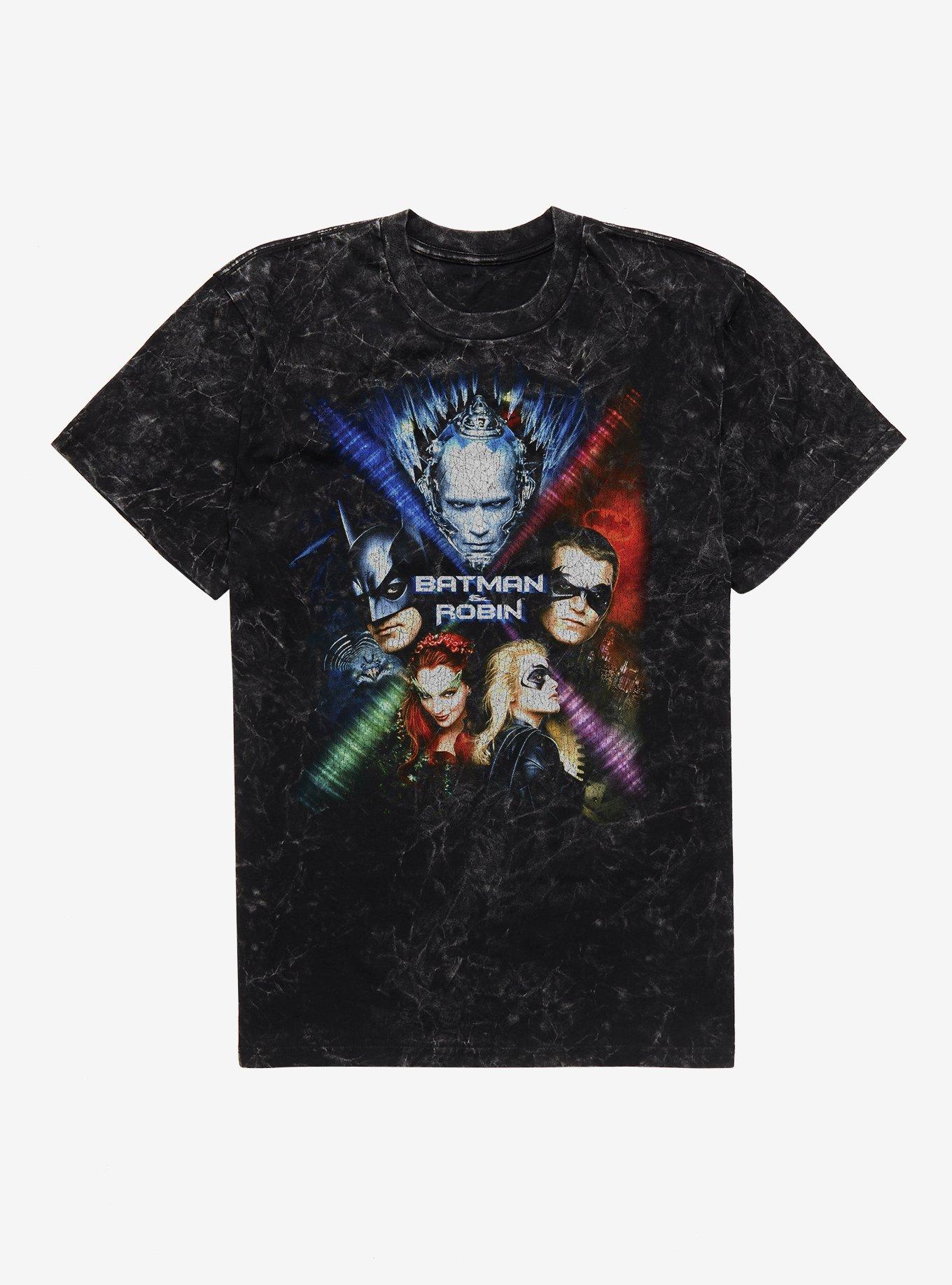DC Batman & Robin Poster Mineral Wash T-Shirt, BLACK MINERAL WASH, hi-res