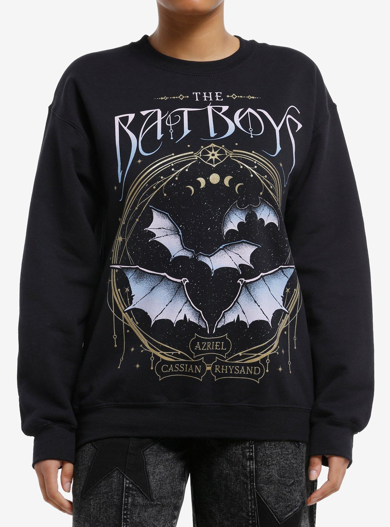 A Court Of Thorns And Roses Bat Boys Metallic Ink Girls Sweatshirt, , hi-res