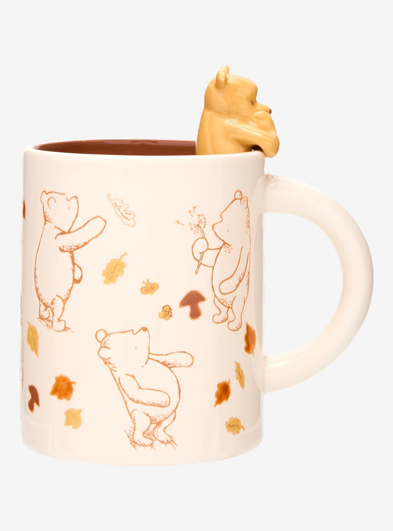 Disney Winnie the Pooh Fall Leaves Peeking Pooh Bear Mug - BoxLunch Exclusive, , hi-res