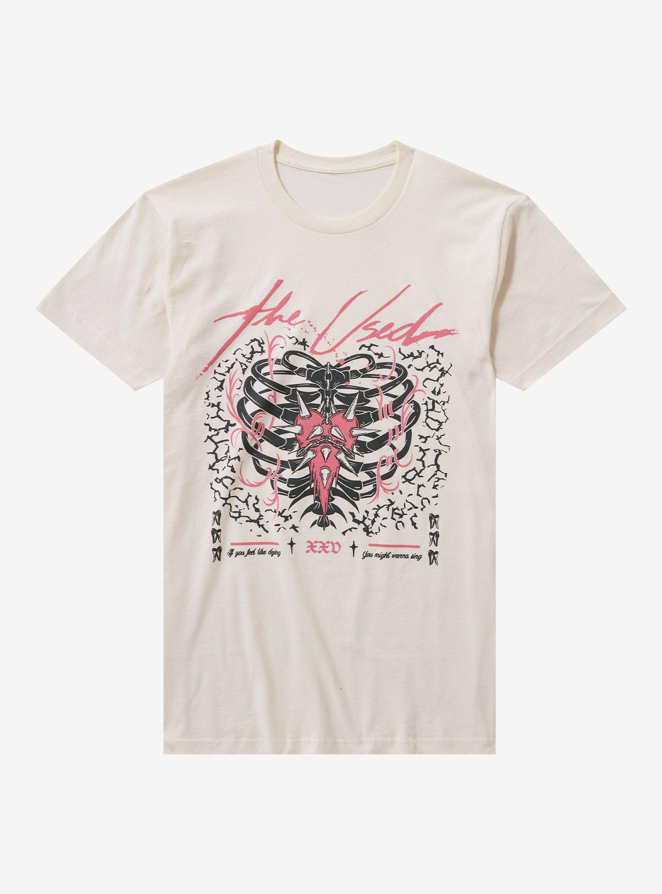 The Used Spike Heart Rib Cage Girls T-Shirt, , hi-res